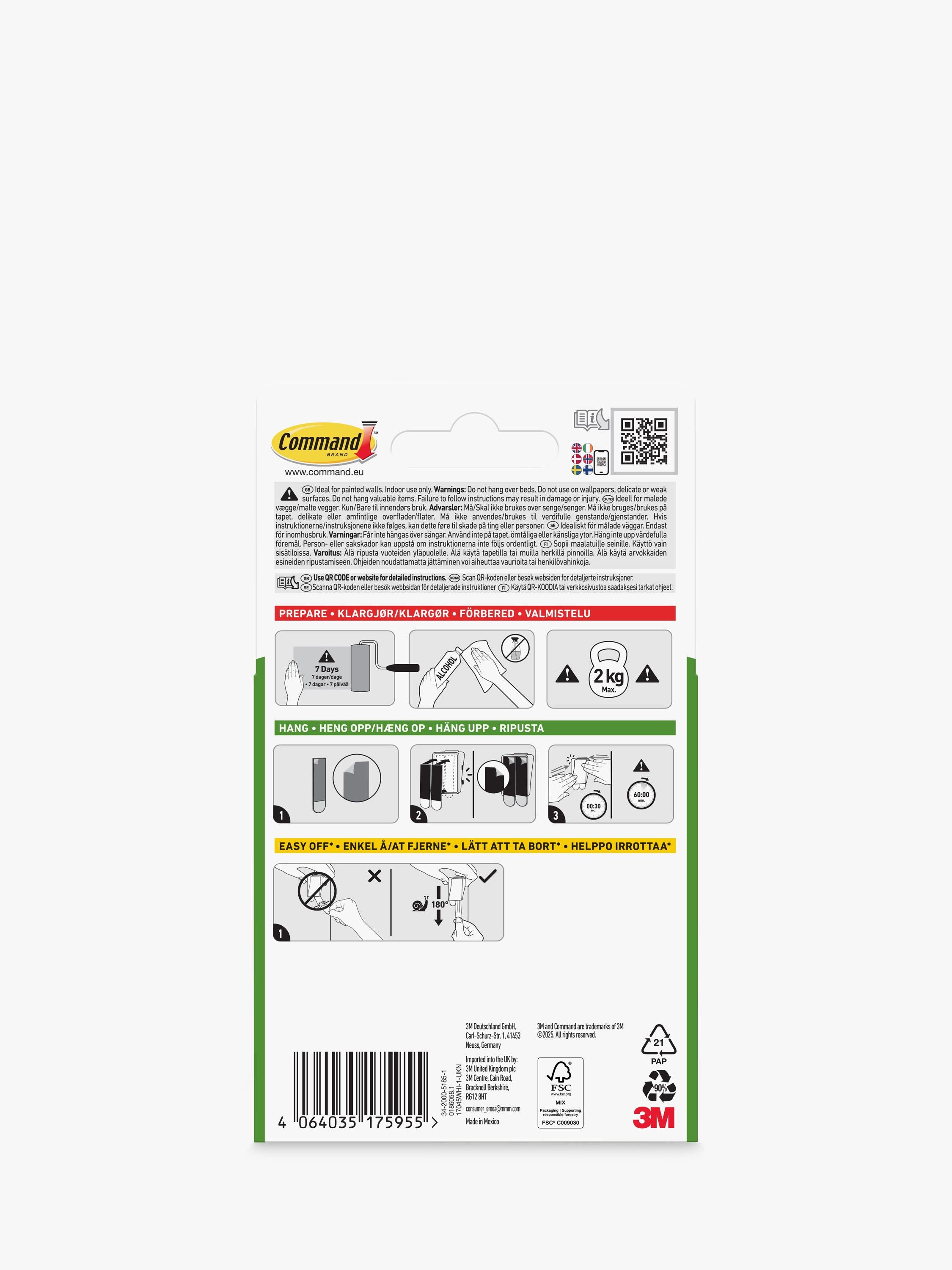 Command Jumbo Canvas Picture Hanger 2kg, imported from the UK
