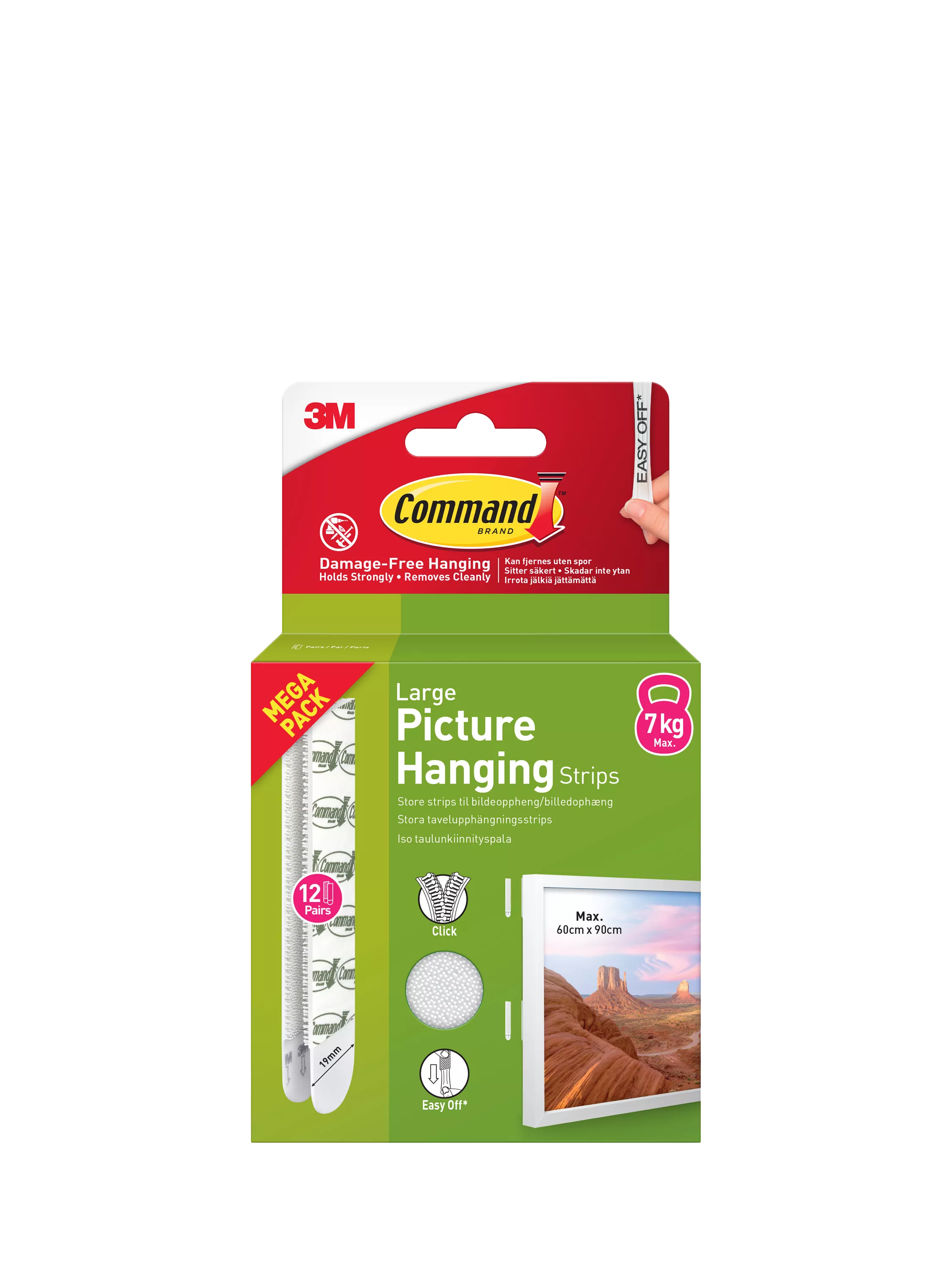 Command large picture hanging strips 7kg (British brand)