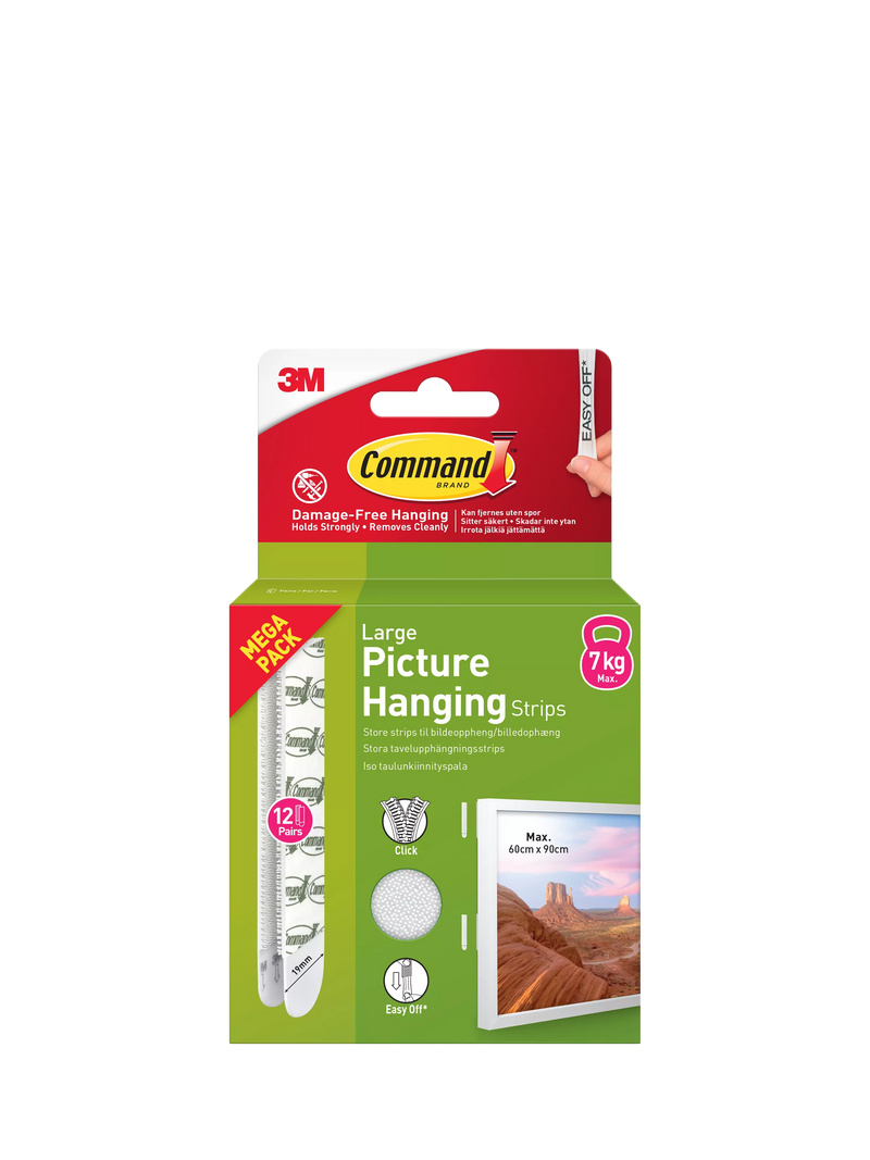 Command large picture hanging strips 7kg (British brand)