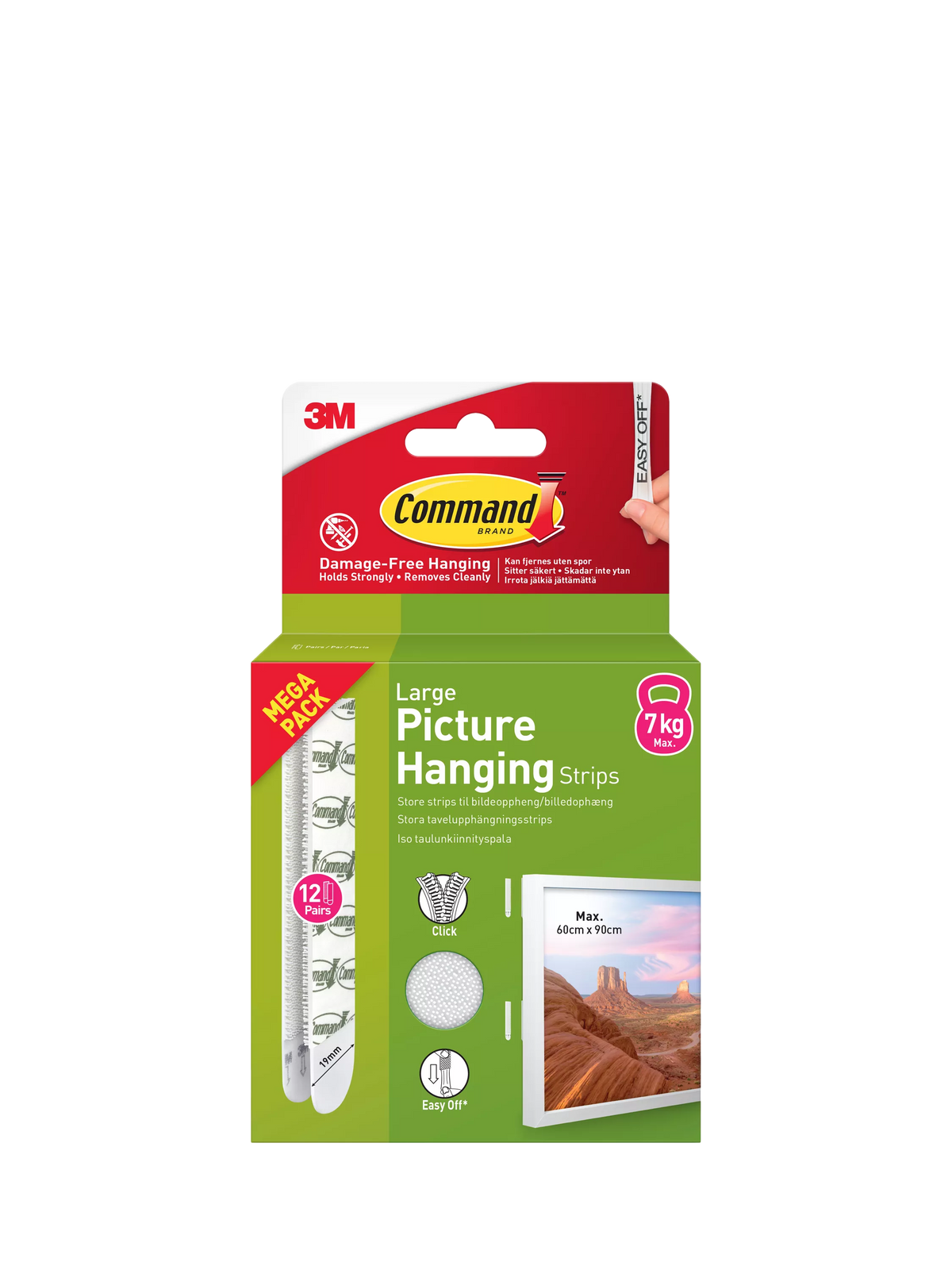 Command large picture hanging strips 7kg (British brand)