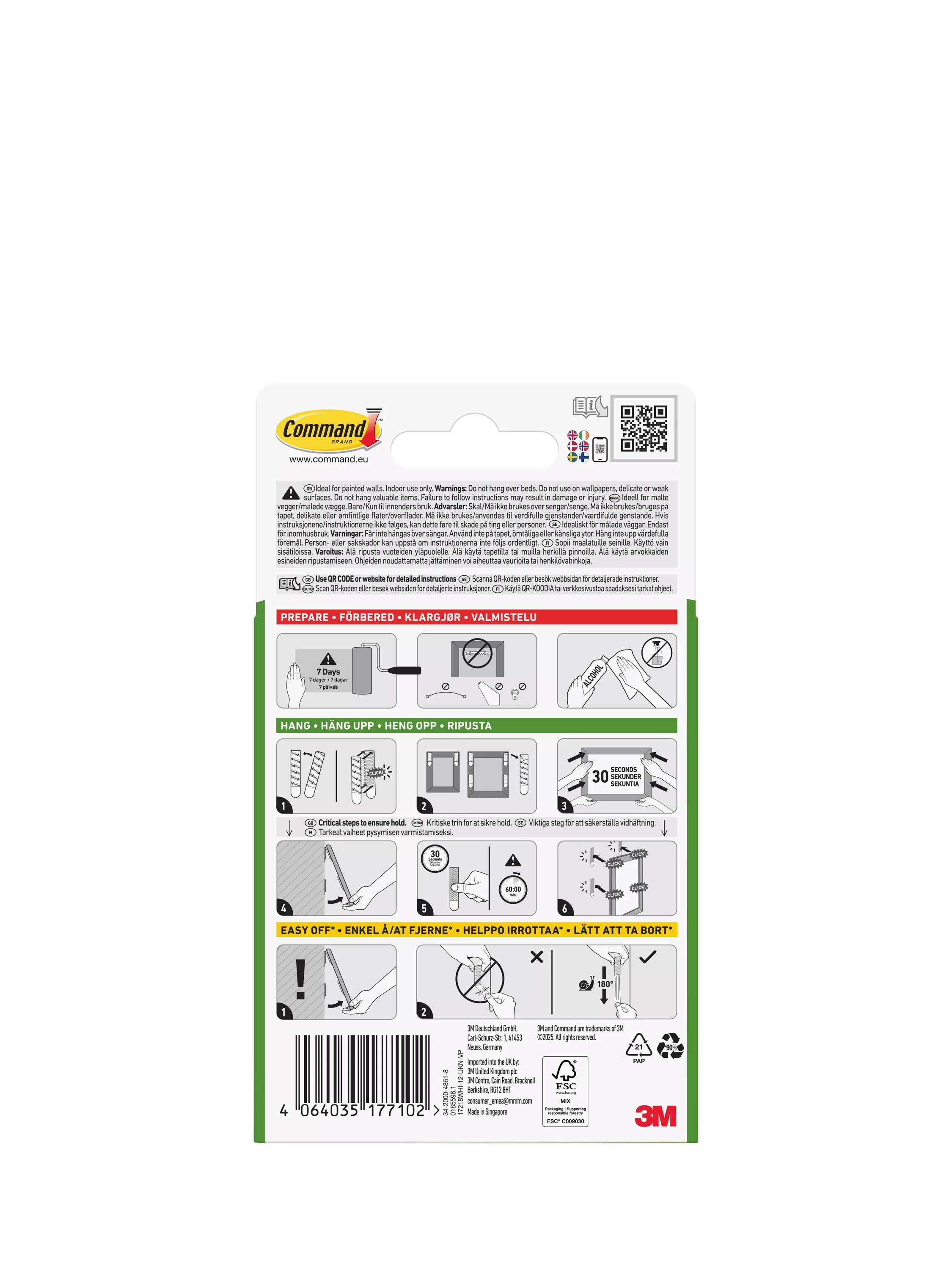 Command large picture hanging strips 7kg (British brand)
