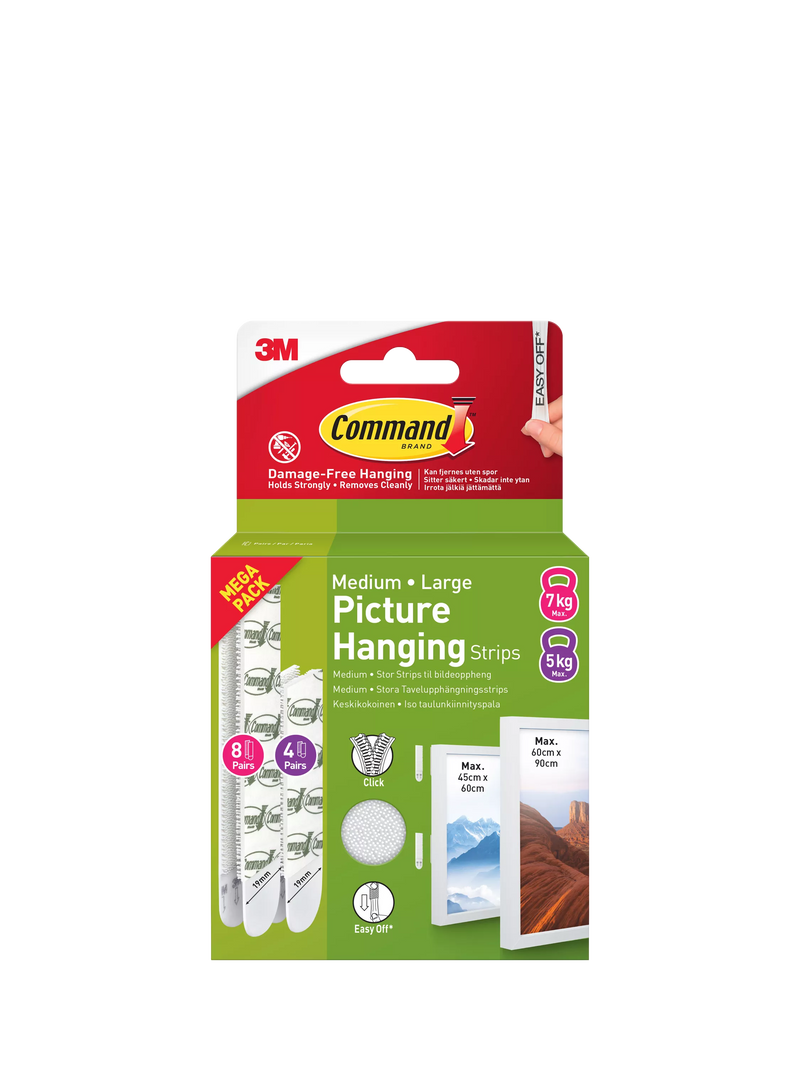 Command picture hanging strips medium and large - British product