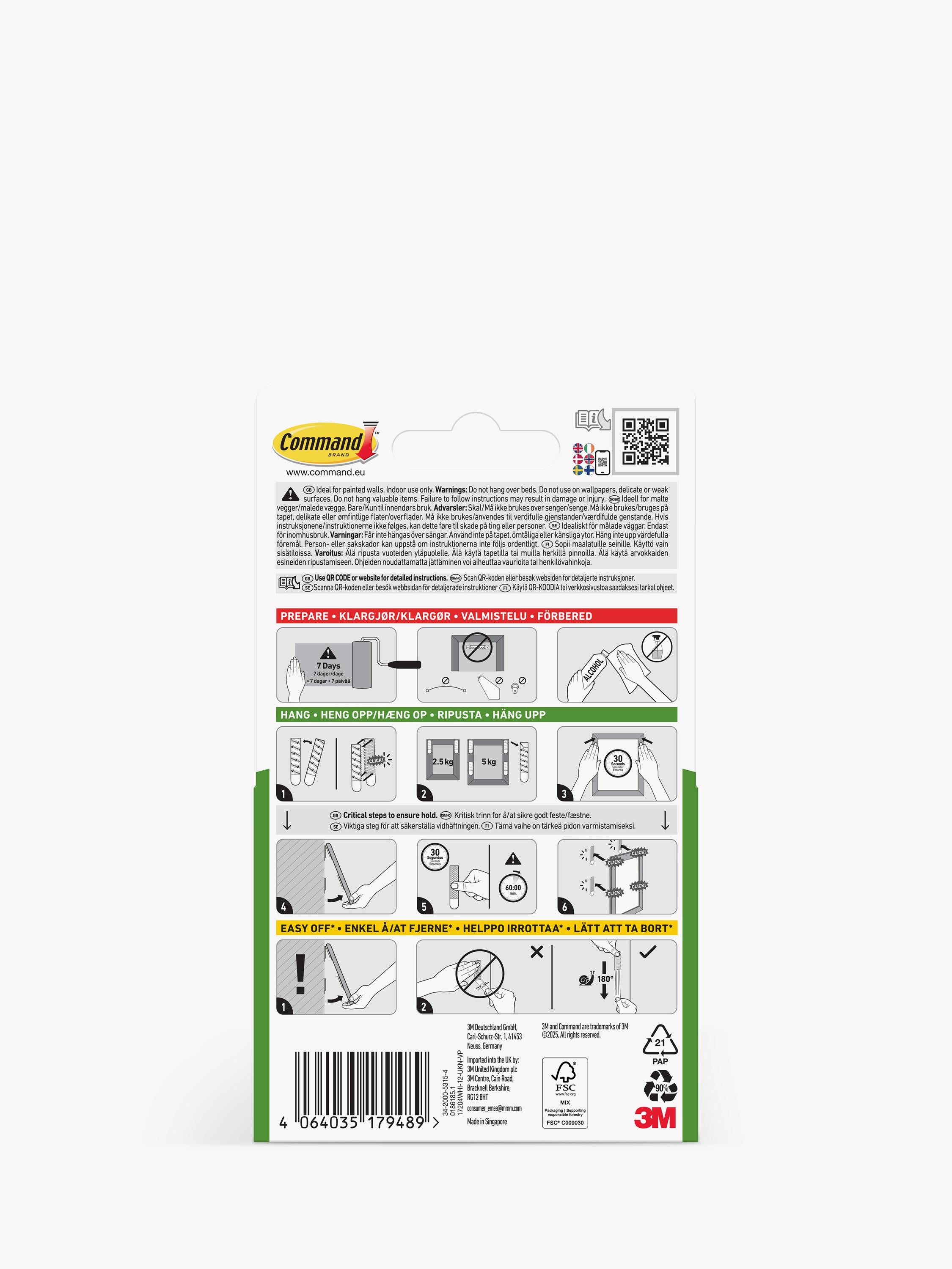 Command picture hanging strips mega pack 5kg (British brand)