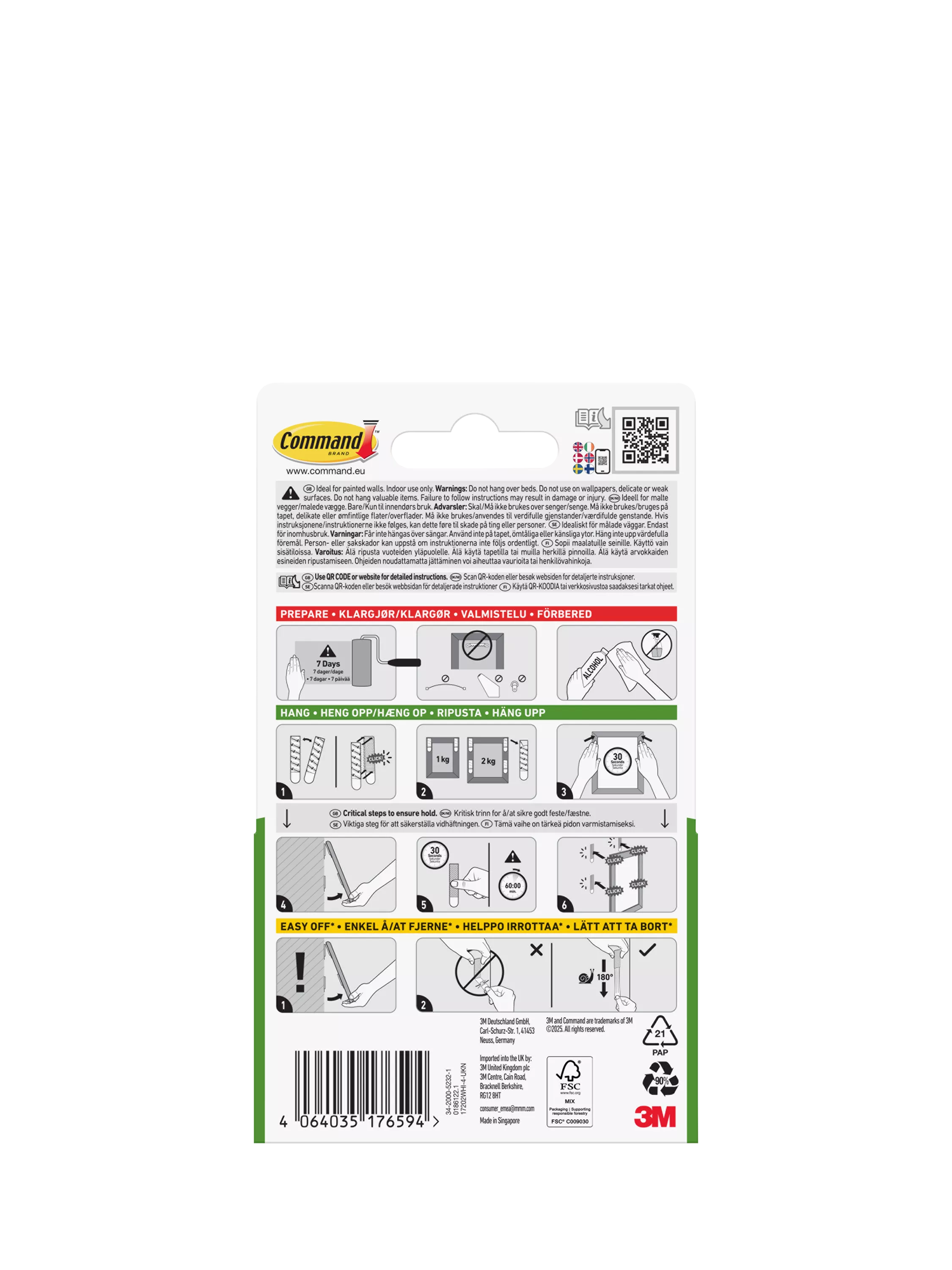 Command small picture hanging strips 2kg (British brand)