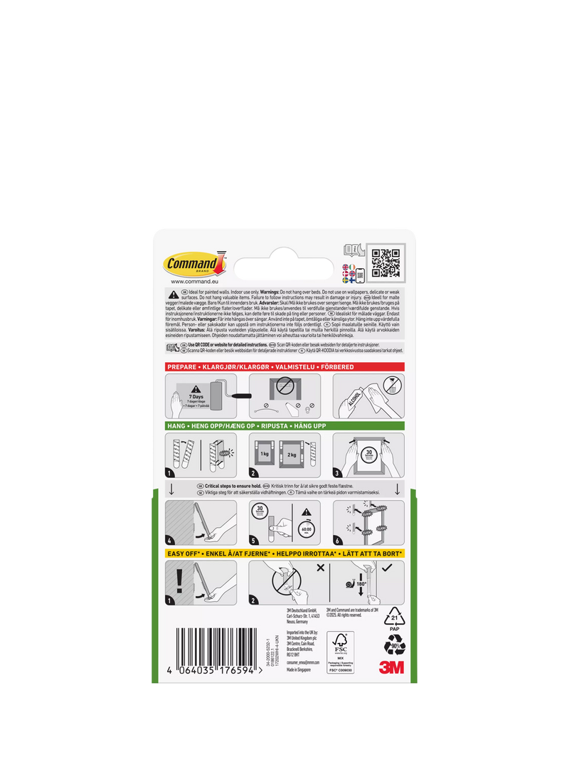 Command small picture hanging strips 2kg (British brand)