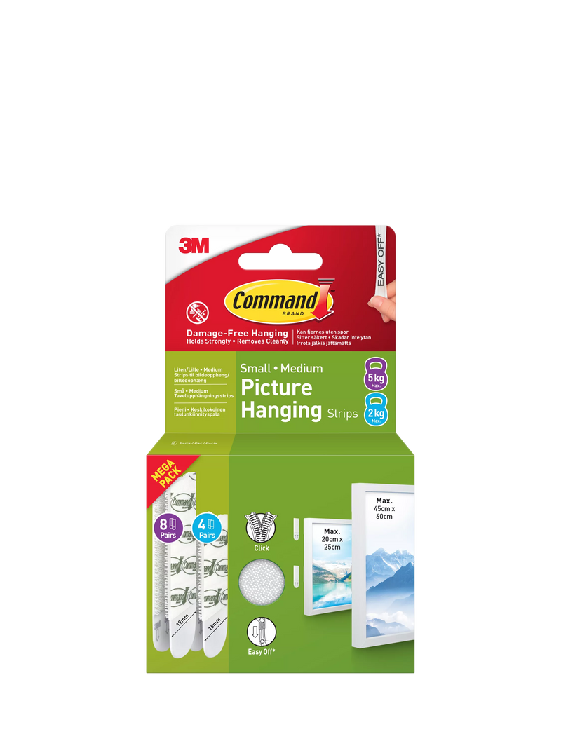 Command picture hanging strips small and medium imported from the UK