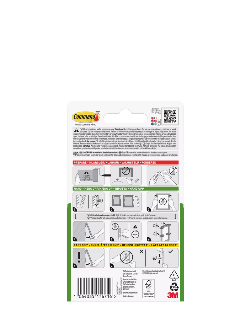 Command picture hanging strips small and medium imported from the UK