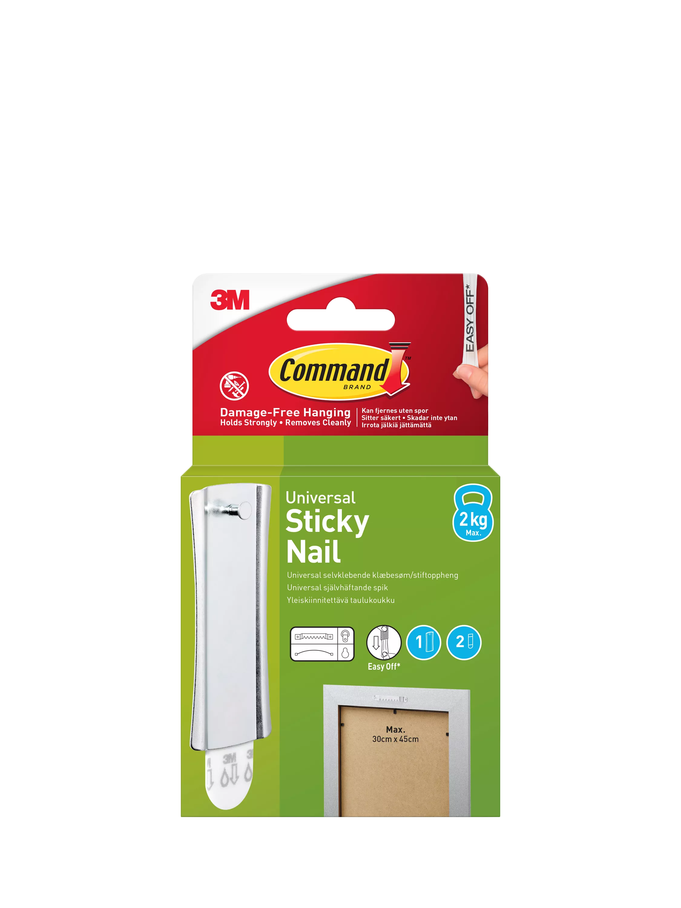 Command frame hanger universal sticky nail 2kg (British brand)