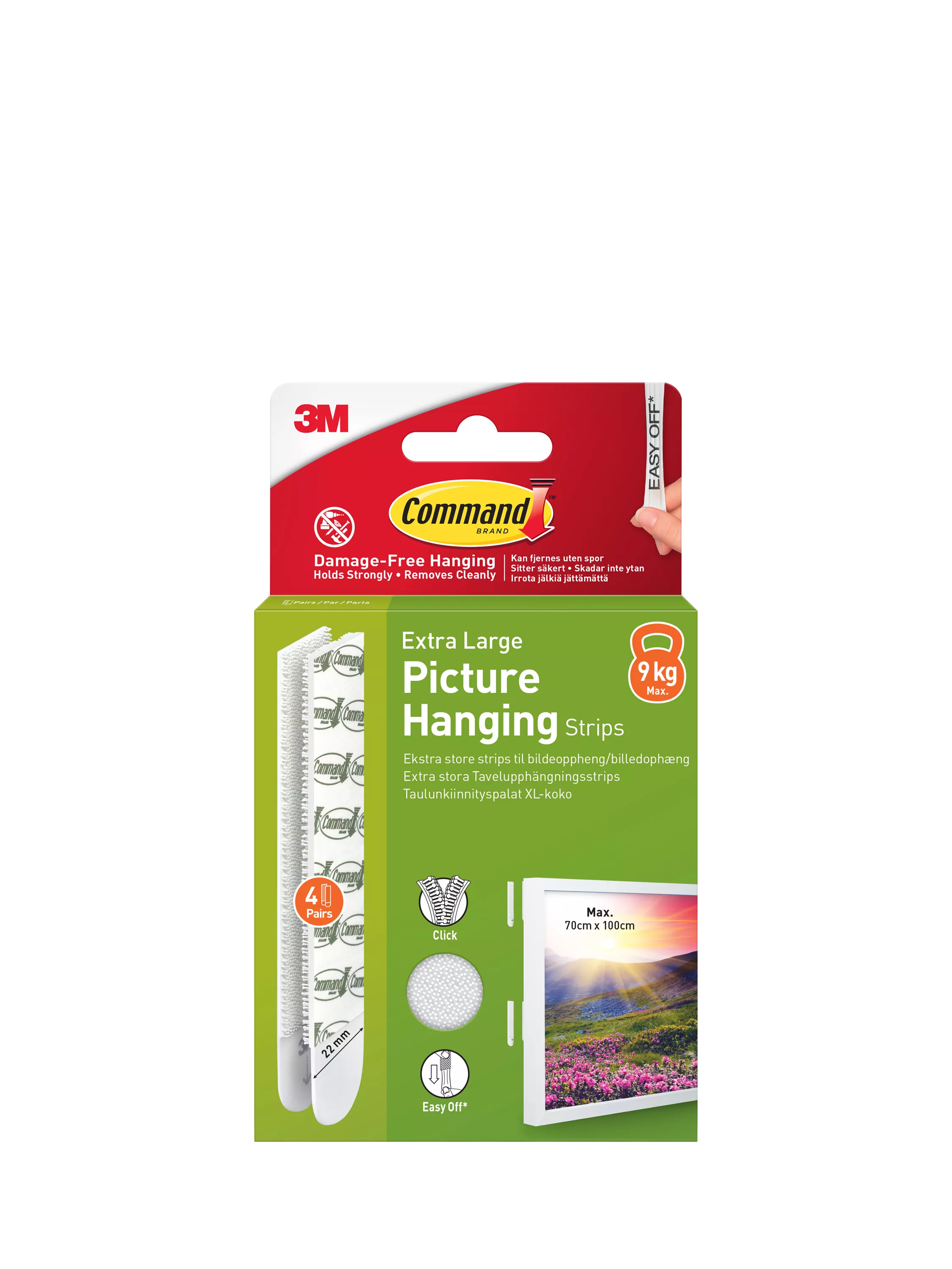 Command extra large picture hanging strips 9kg, UK version