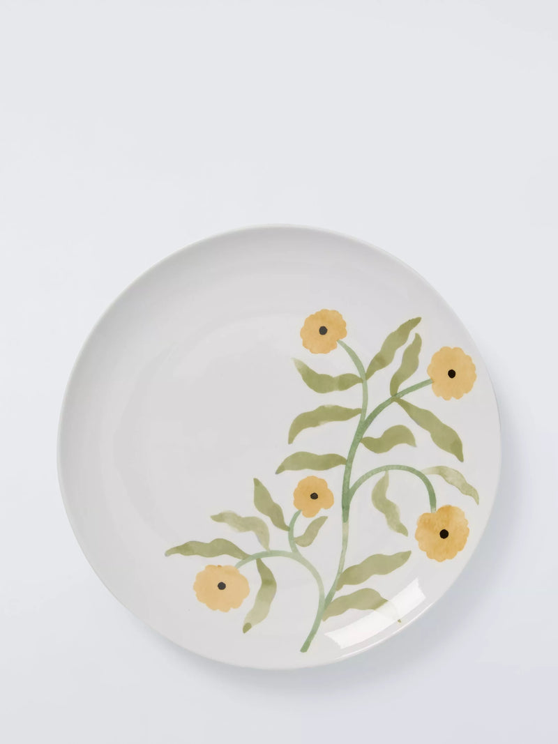 John Lewis fine china dinner plate 26.7cm with floral design - British product