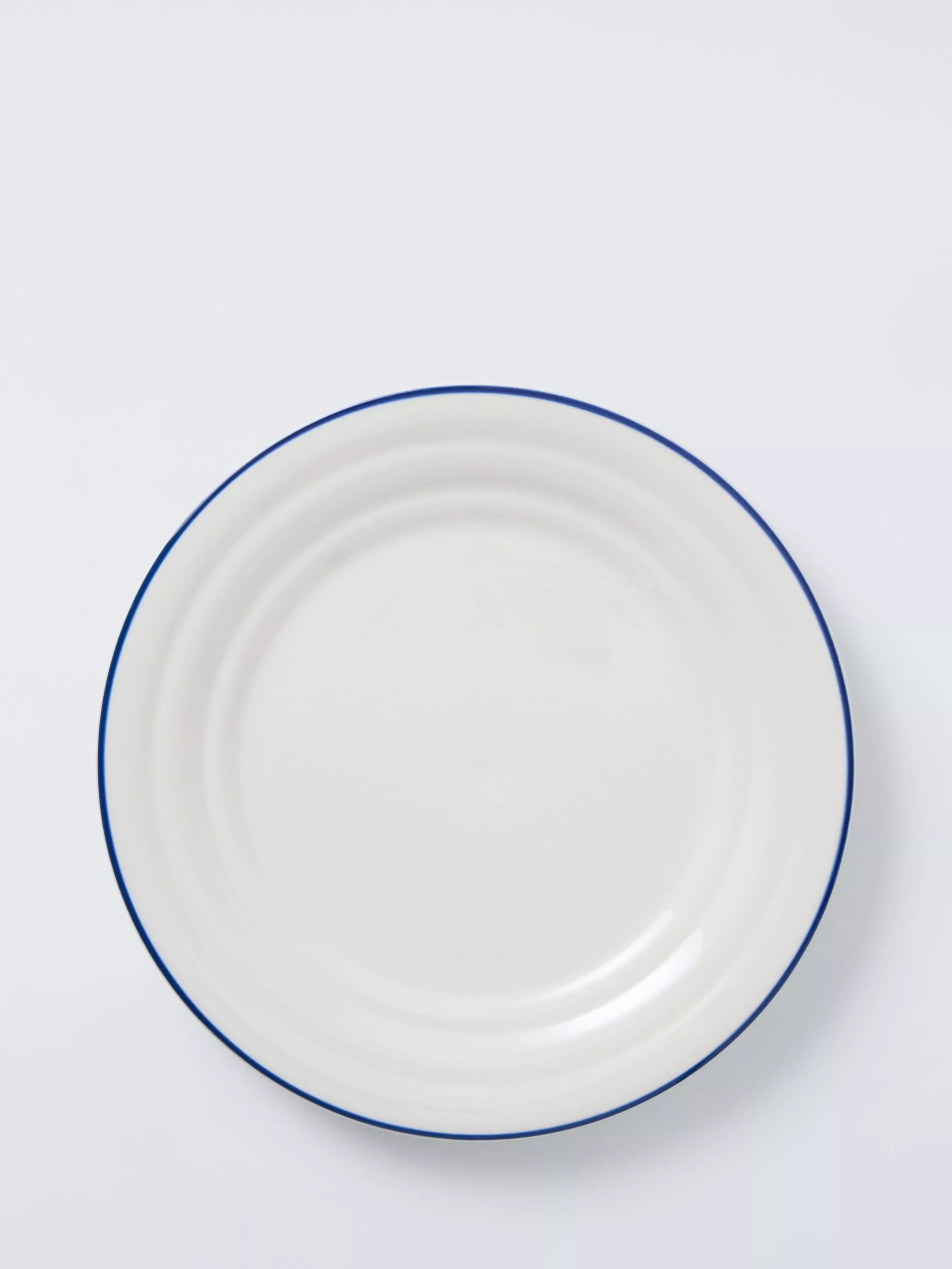 John Lewis Harbour stoneware side plate cream/blue 24.5cm - British product