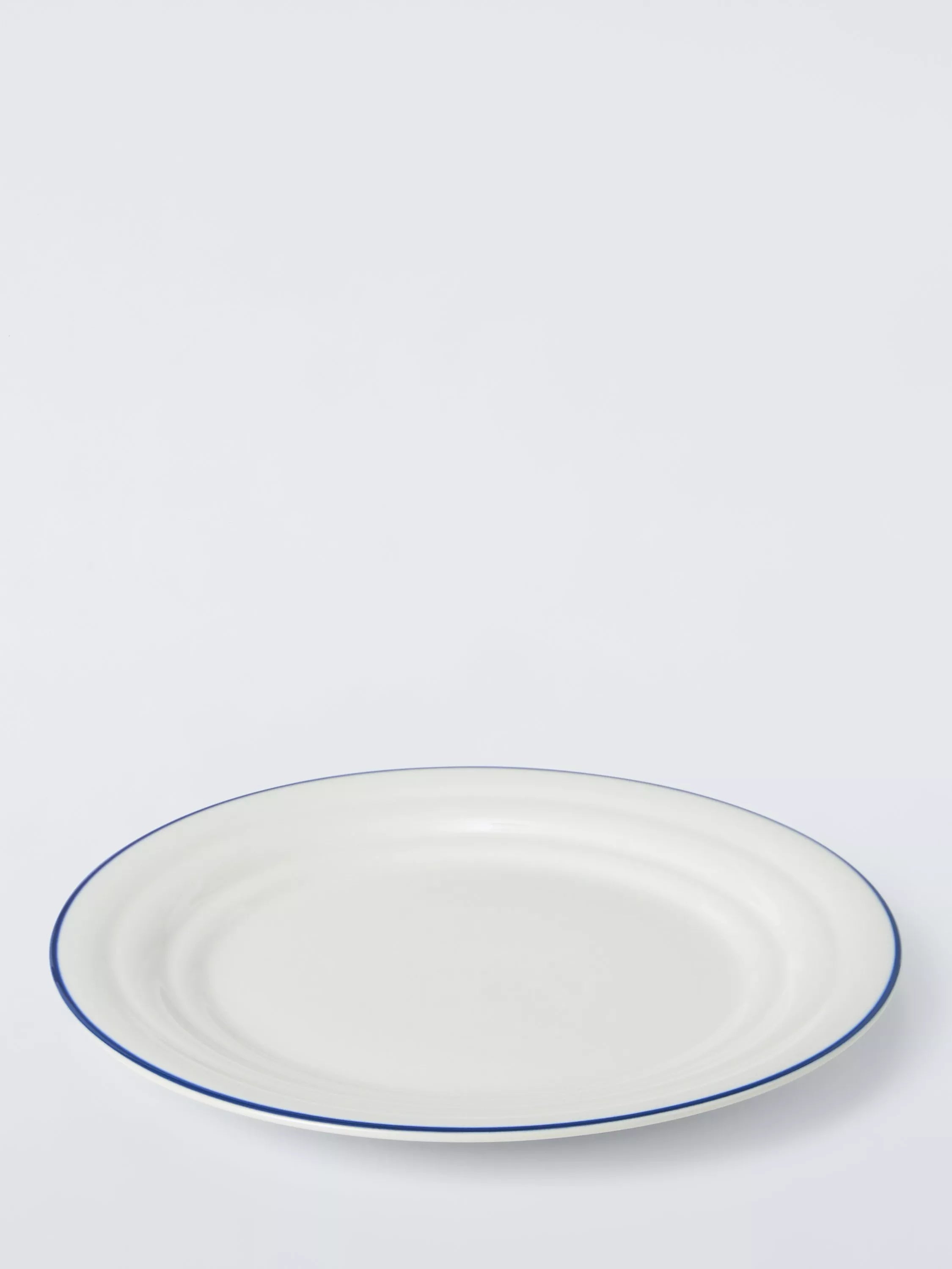John Lewis Harbour stoneware side plate cream/blue 24.5cm - British product