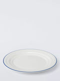 John Lewis Harbour stoneware side plate cream/blue 24.5cm - British product