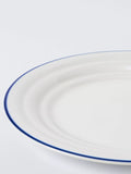John Lewis Harbour stoneware side plate cream/blue 24.5cm - British product