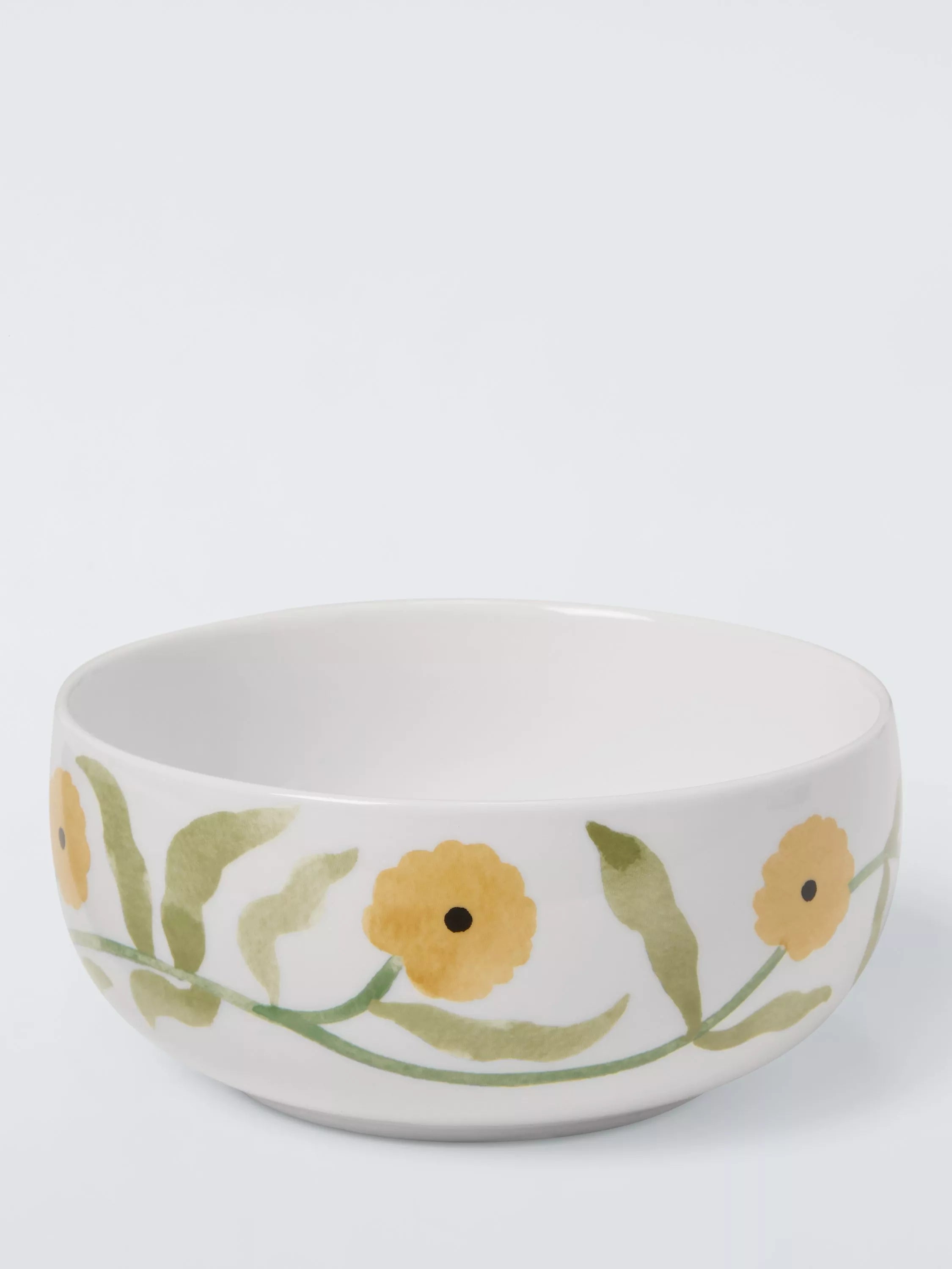 John Lewis fine china cereal bowl White/Multi 15cm, imported from the UK