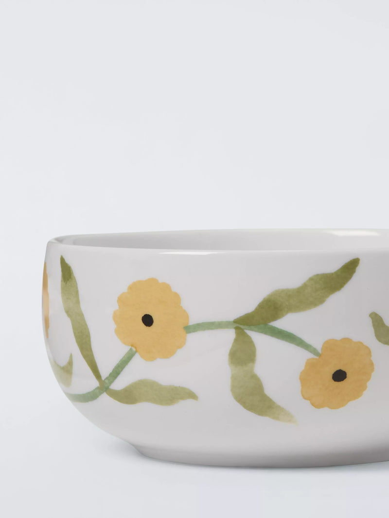 John Lewis fine china cereal bowl White/Multi 15cm, imported from the UK