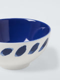 John Lewis dip bowls set of 3, white and navy 11cm, imported from the UK