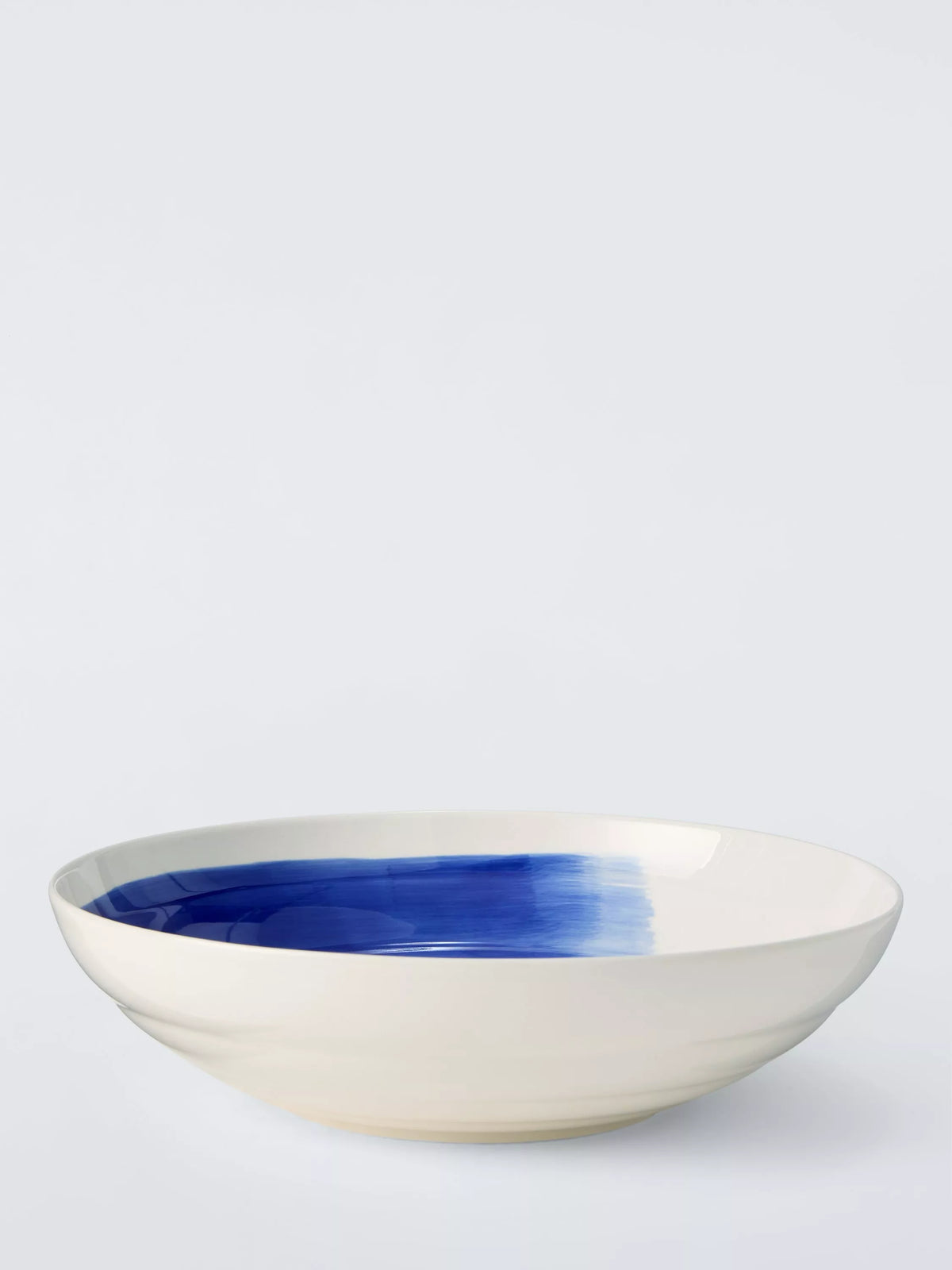 John Lewis Harbour low serving bowl 30cm white blue - British product