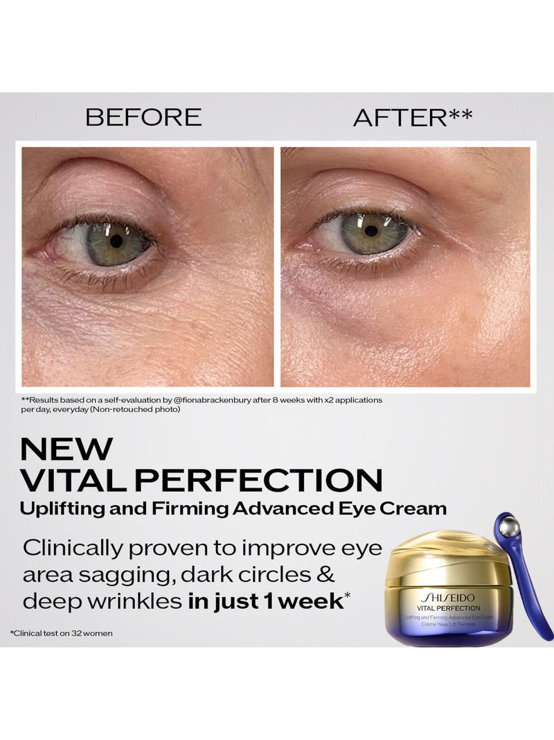 Shiseido Vital Perfection Uplifting and Firming Eye Cream 15ml (British brand)