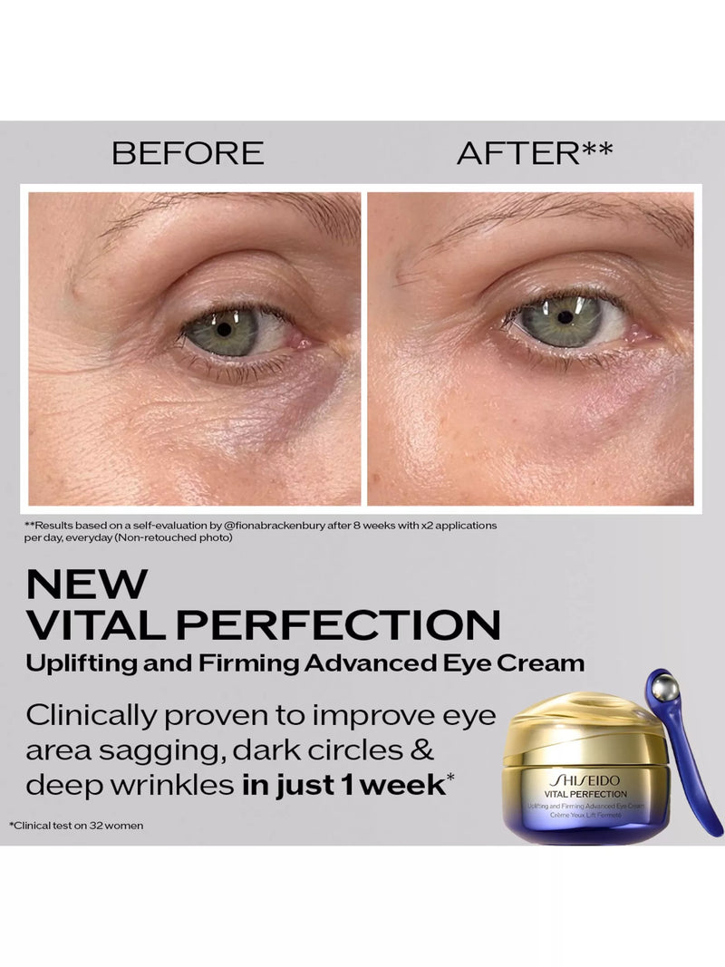 Shiseido Vital Perfection Uplifting and Firming Eye Cream 15ml (British brand)