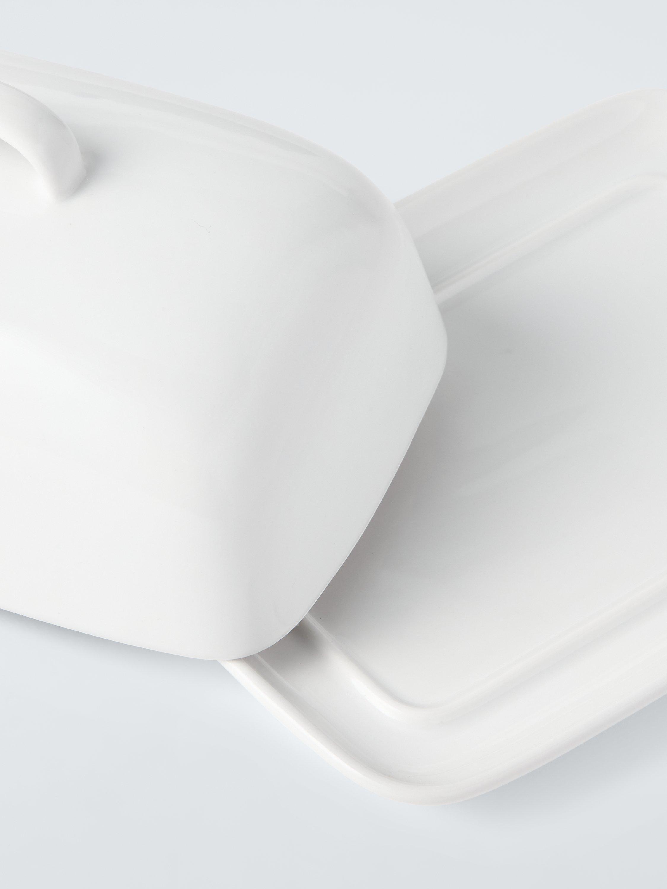 John Lewis Dine porcelain butter dish white, imported from the UK