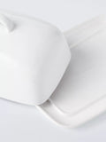 John Lewis Dine porcelain butter dish white, imported from the UK