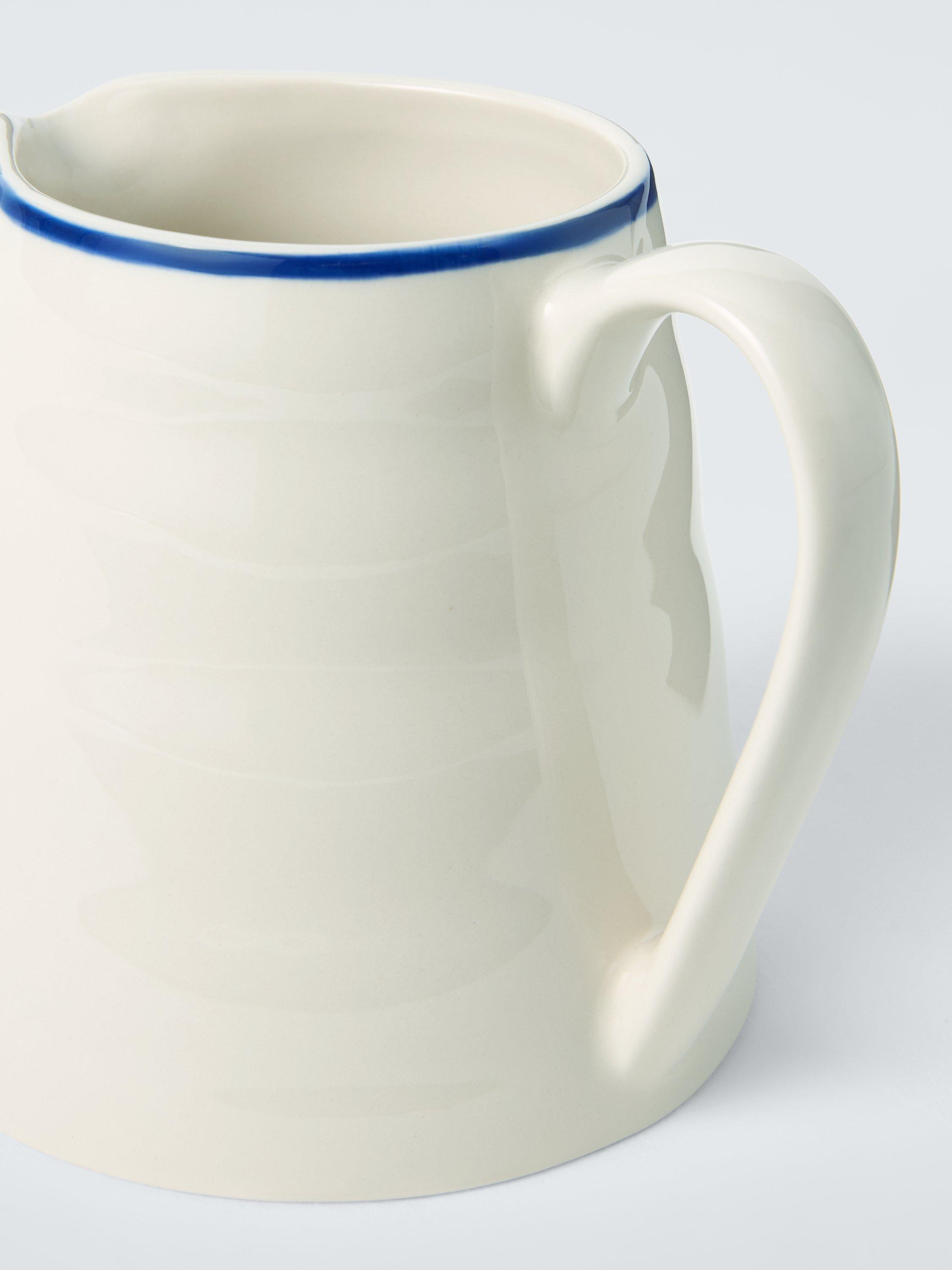 John Lewis Harbour blue rim stoneware jug 700ml, UK version