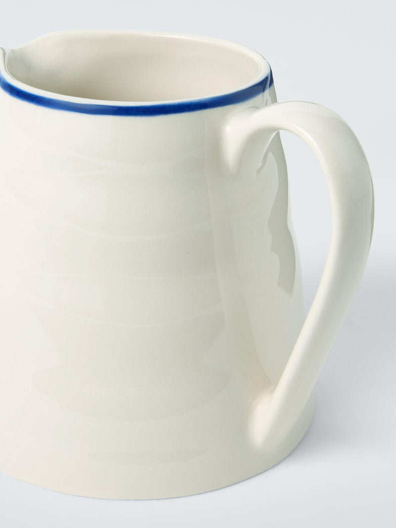 John Lewis Harbour blue rim stoneware jug 700ml, UK version
