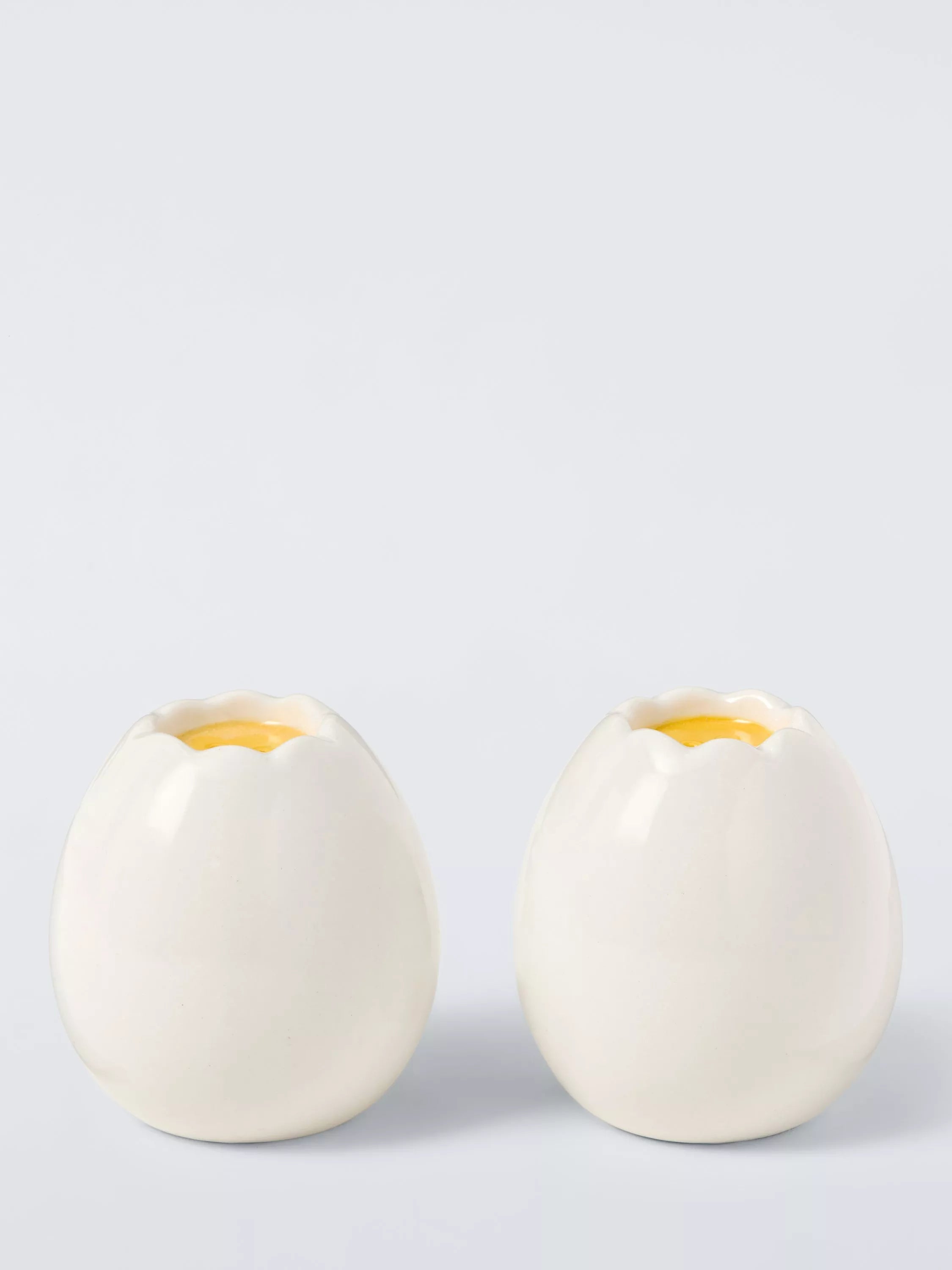 John Lewis stoneware egg salt and pepper shakers, UK version