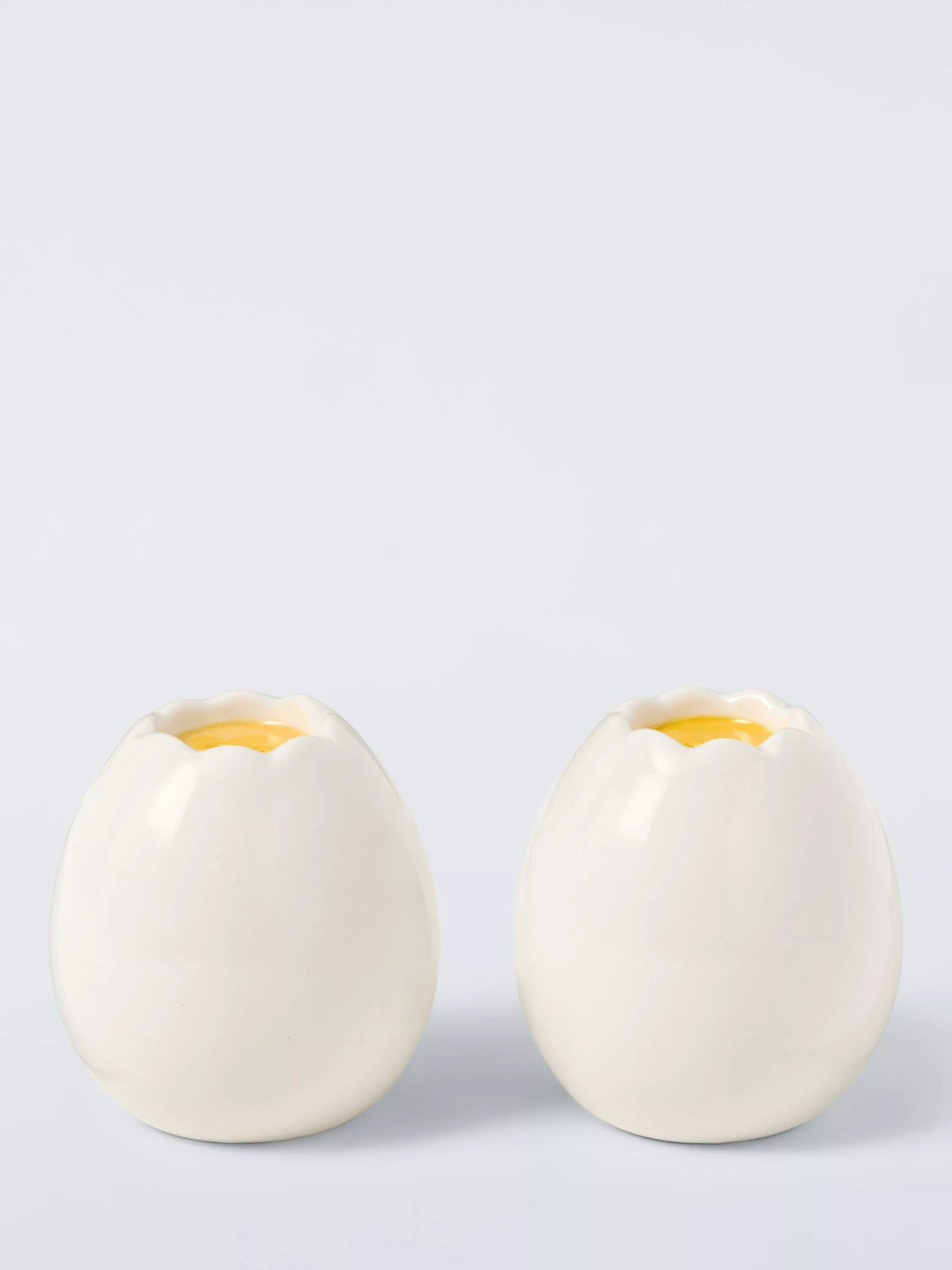 John Lewis stoneware egg salt and pepper shakers, UK version