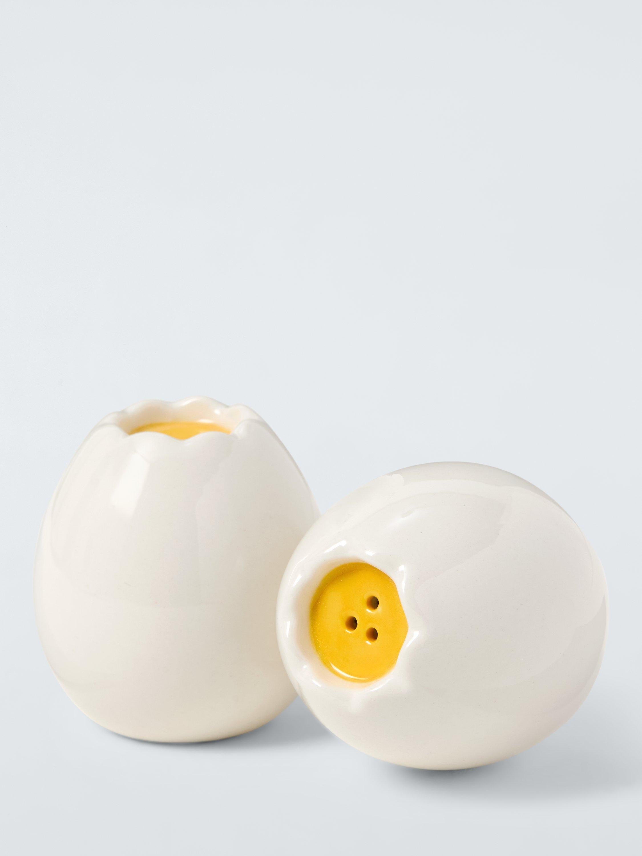 John Lewis stoneware egg salt and pepper shakers, UK version