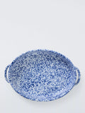 John Lewis oval stoneware serving dish 34cm cobalt, imported from the UK