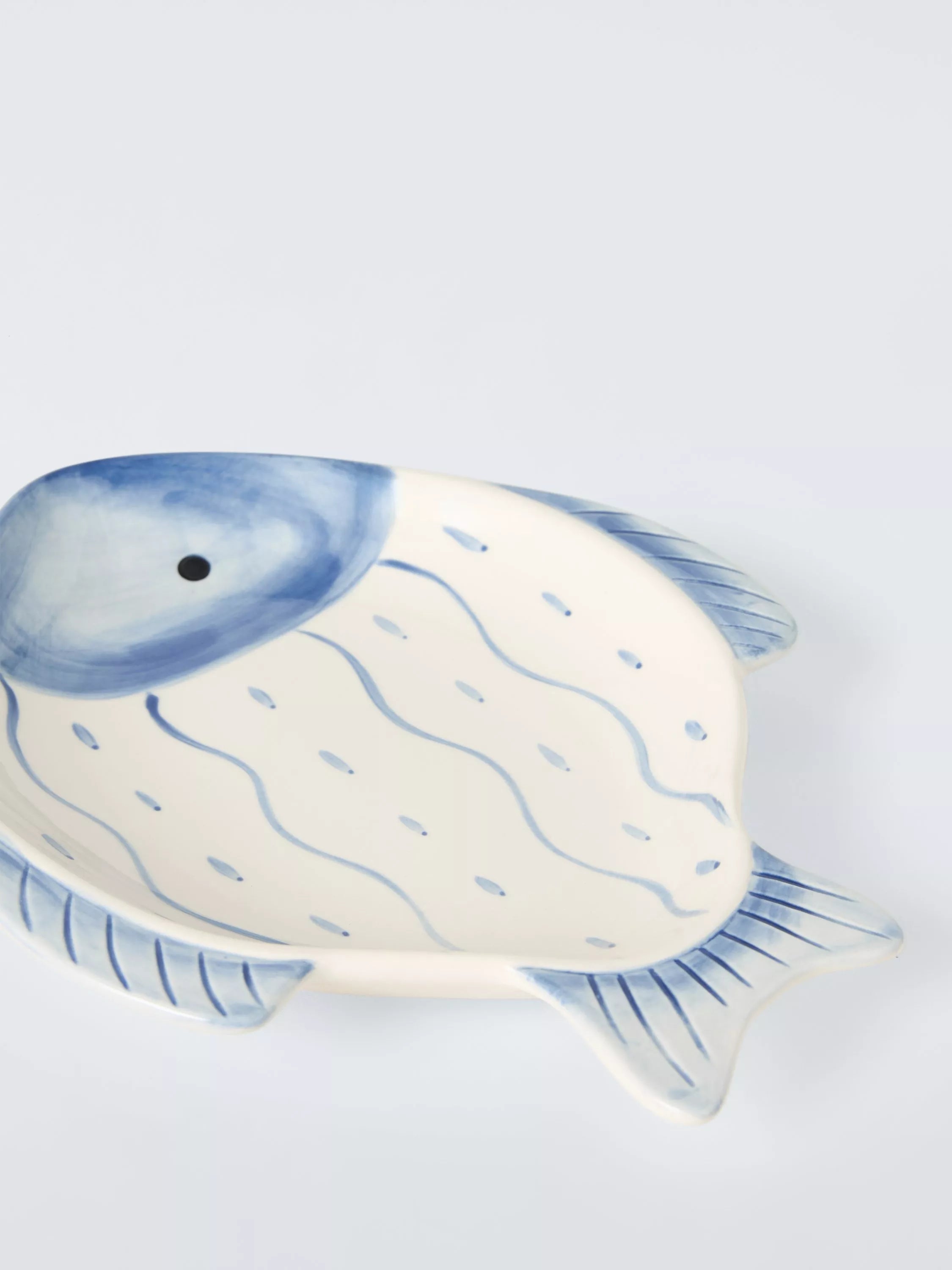 John Lewis hand painted fish serving dish 25cm, imported from the UK