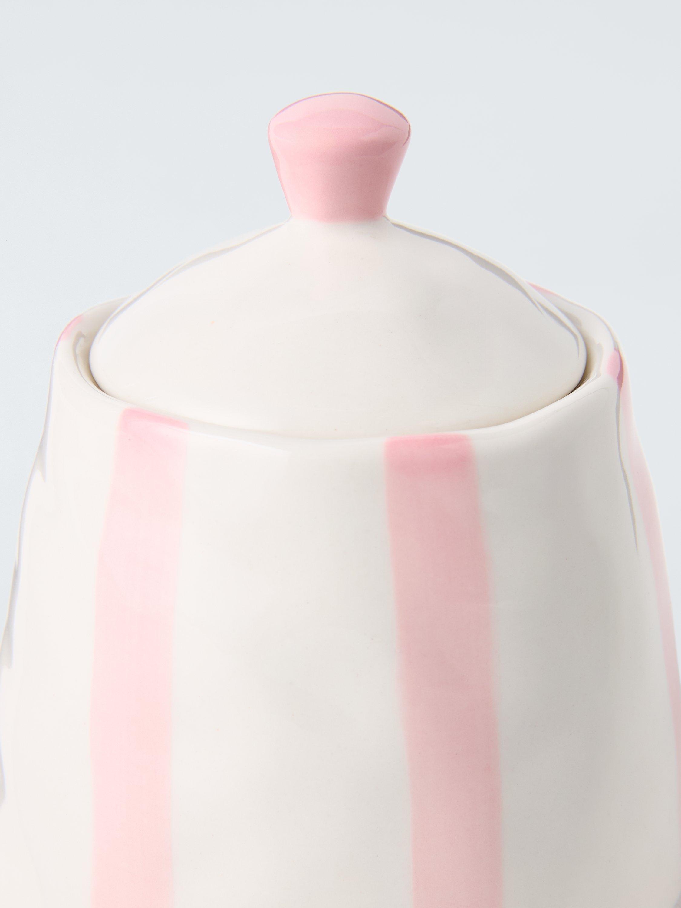 John Lewis hand painted stripe sugar pot 200ml - British product