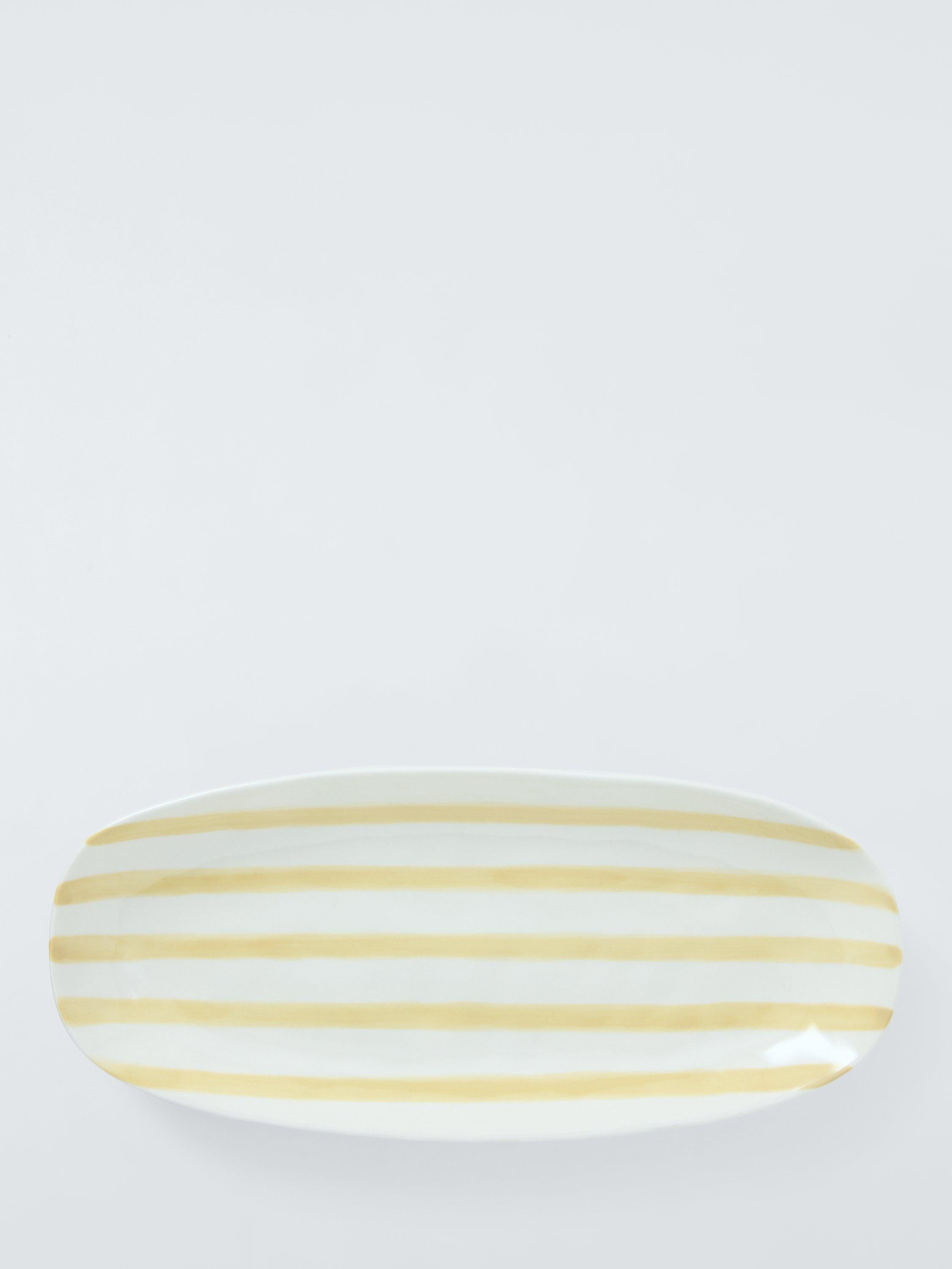 John Lewis stoneware platter hand painted yellow 30.5cm - British product