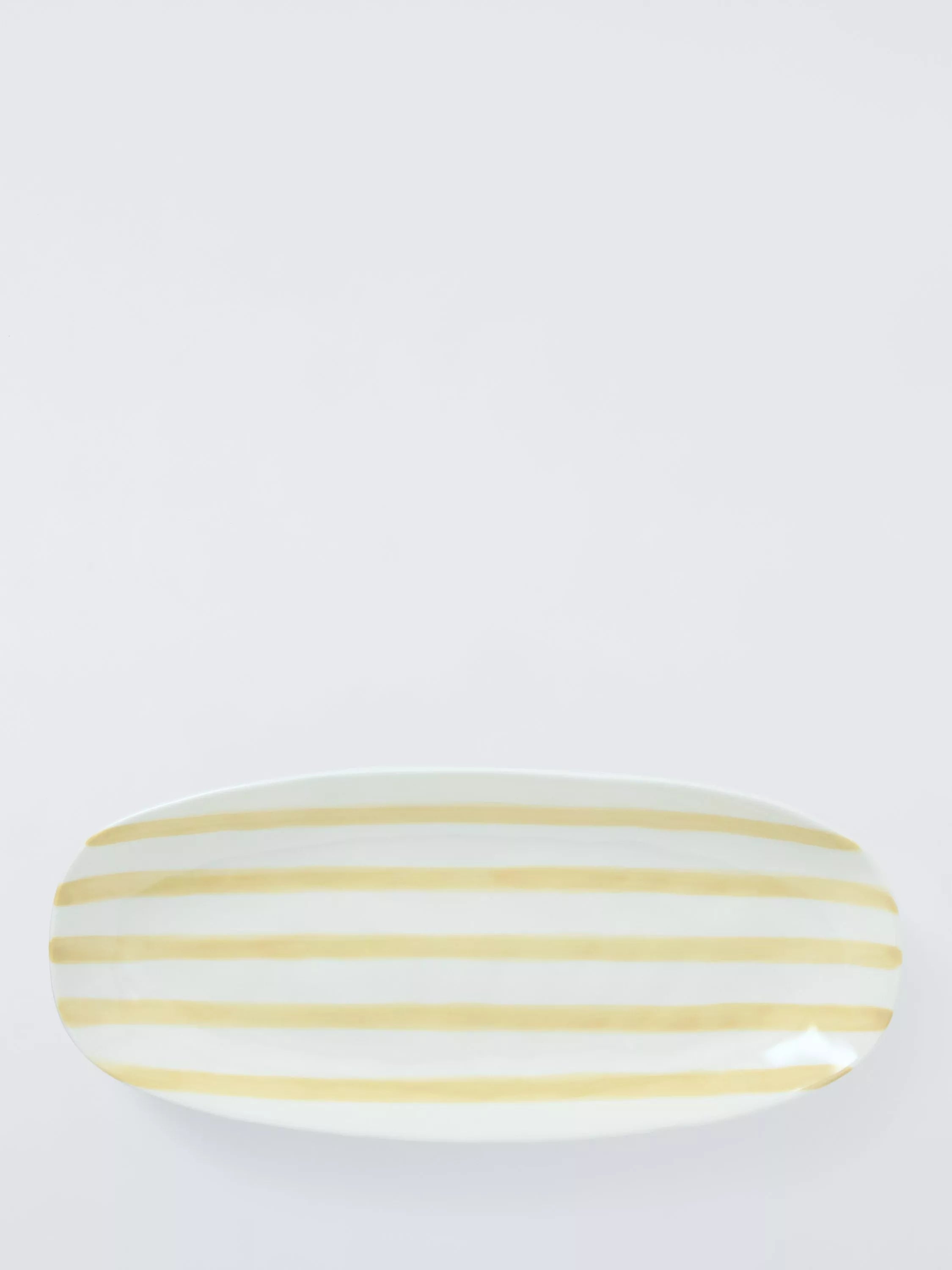 John Lewis stoneware platter hand painted yellow 30.5cm - British product