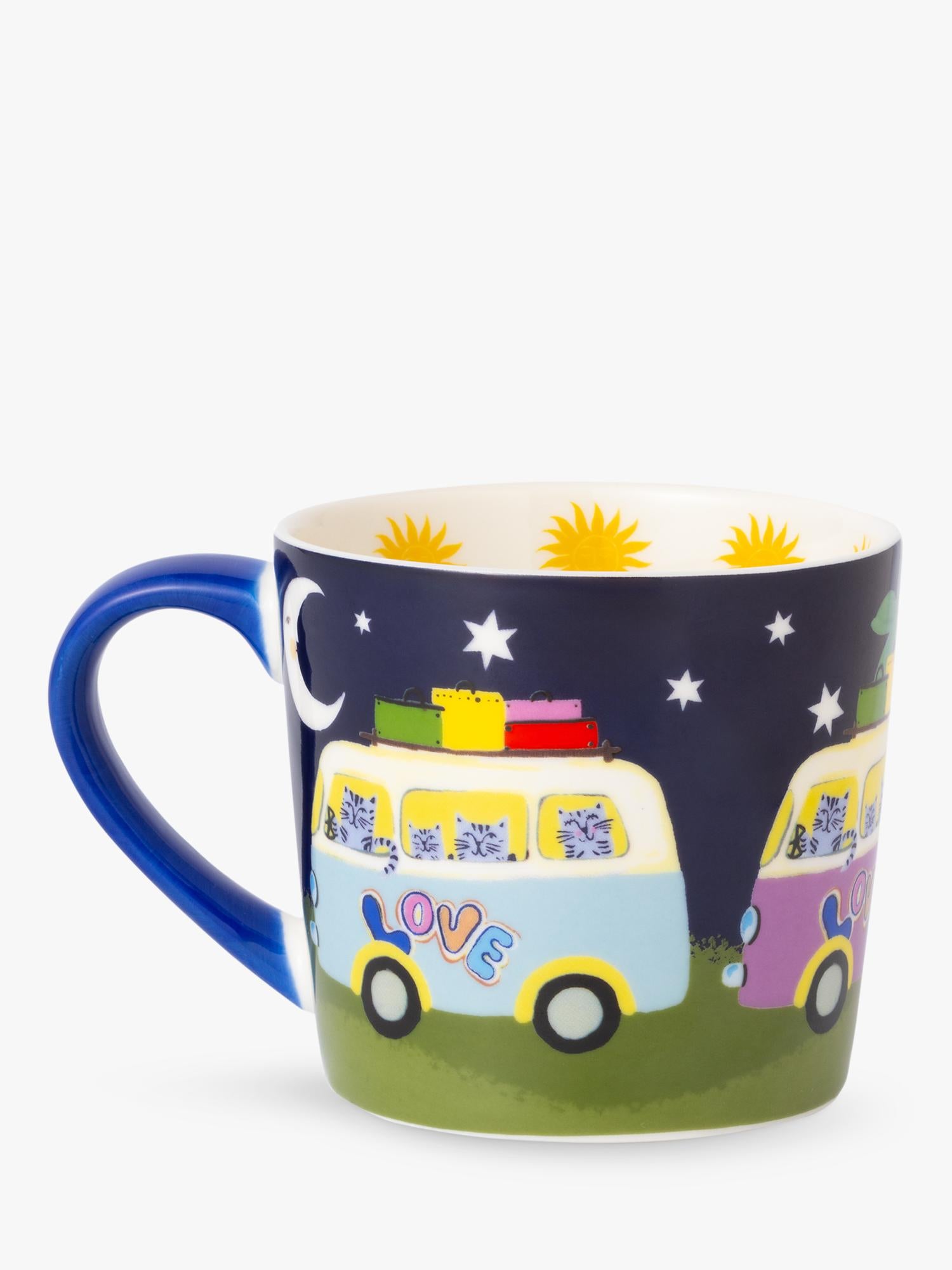 Eleanor Bowmer new bone china mug camper van 300ml - British product