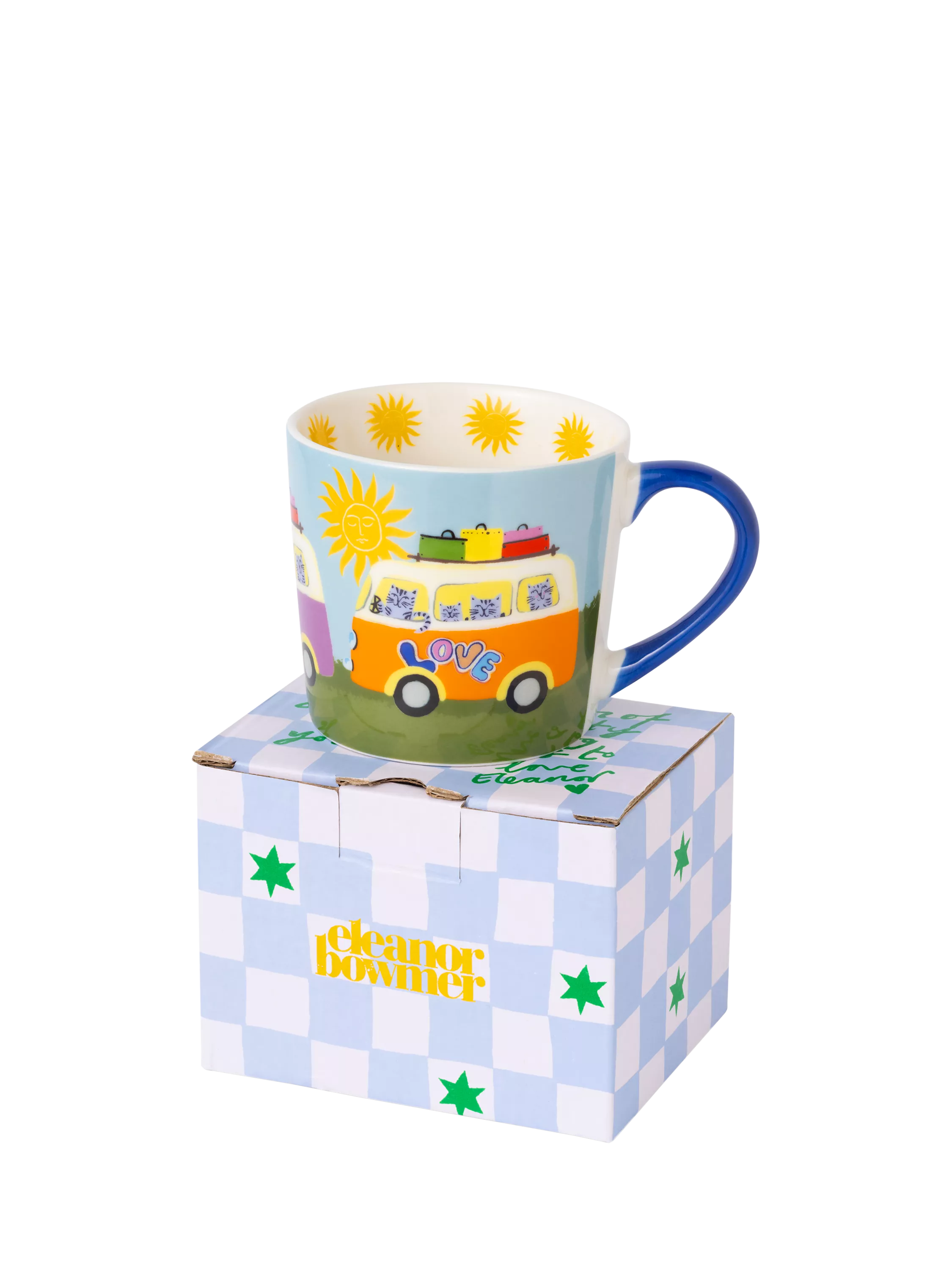 Eleanor Bowmer new bone china mug camper van 300ml - British product