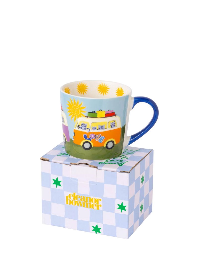 Eleanor Bowmer new bone china mug camper van 300ml - British product