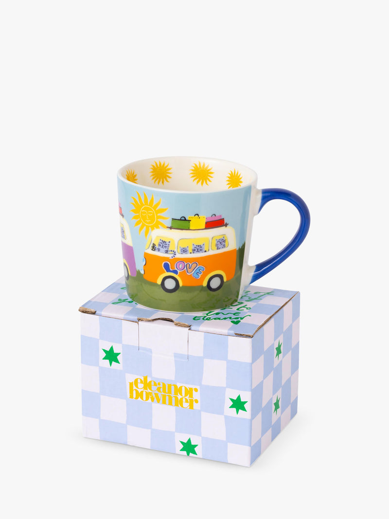 Eleanor Bowmer new bone china mug camper van 300ml - British product