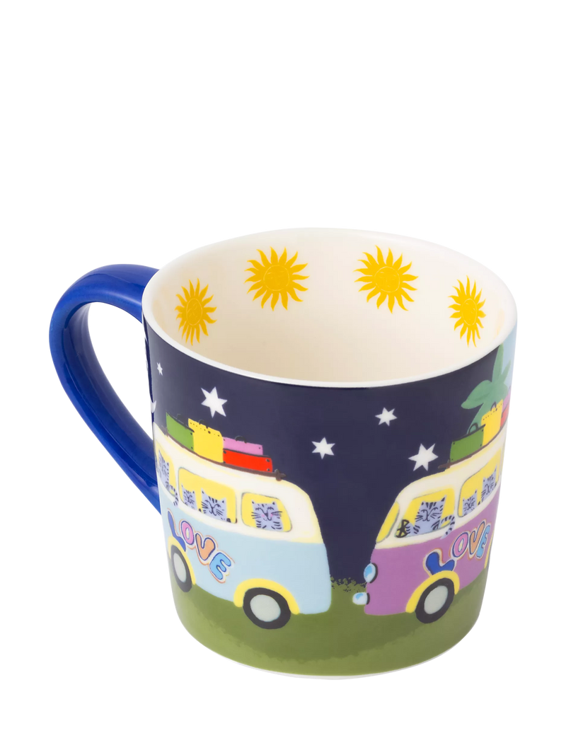 Eleanor Bowmer new bone china mug camper van 300ml - British product