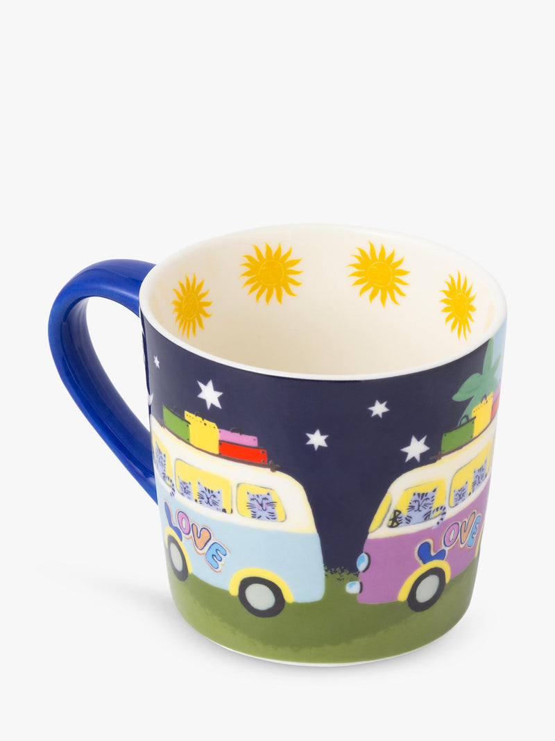 Eleanor Bowmer new bone china mug camper van 300ml - British product