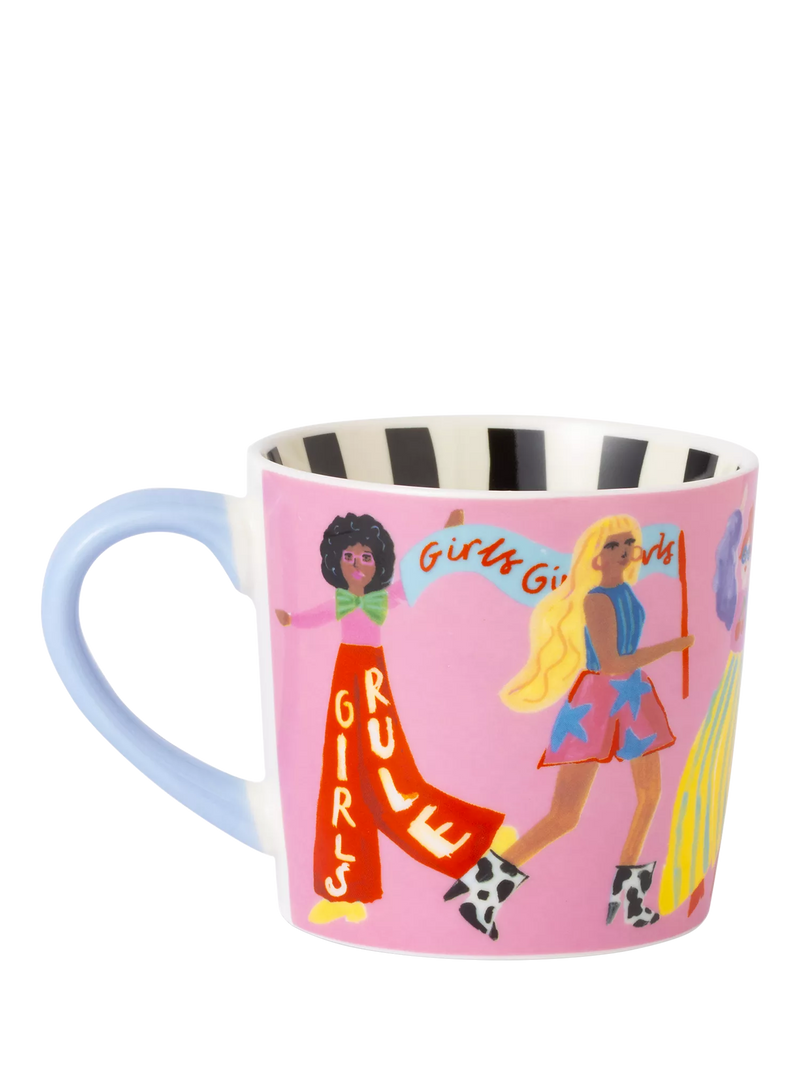 Eleanor Bowmer Girls Rule new bone china mug 300ml - British product