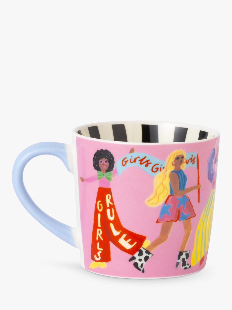 Eleanor Bowmer Girls Rule new bone china mug 300ml - British product