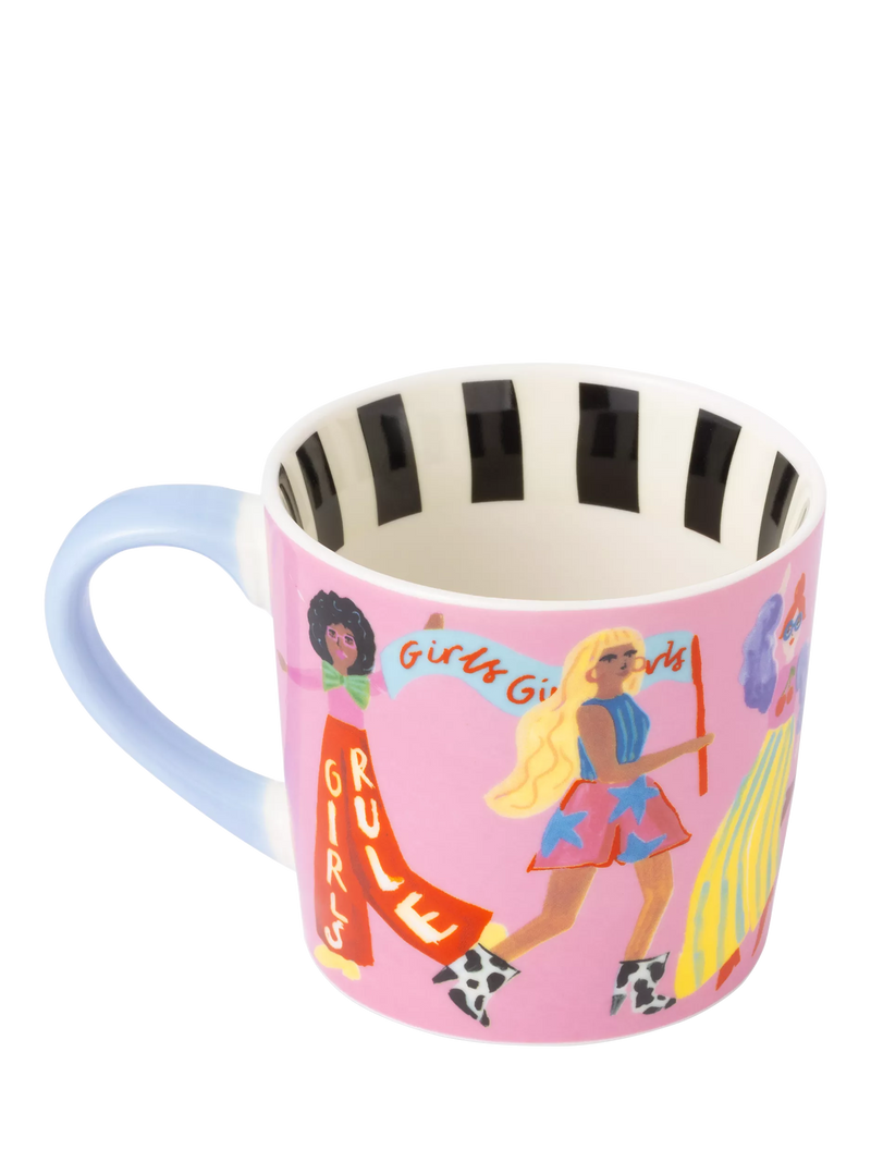 Eleanor Bowmer Girls Rule new bone china mug 300ml - British product