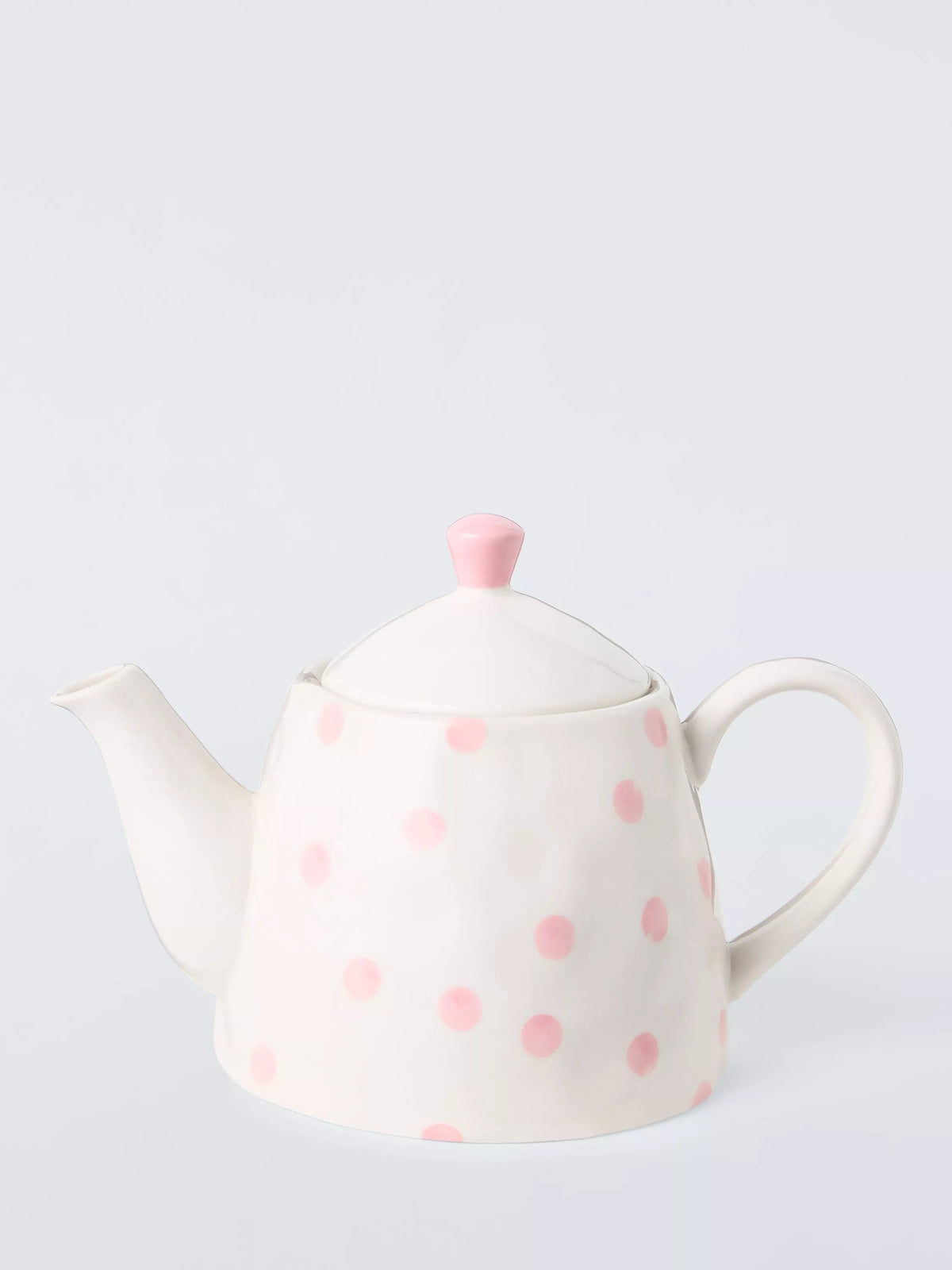 John Lewis hand painted spot stoneware teapot 800ml pink (British brand)