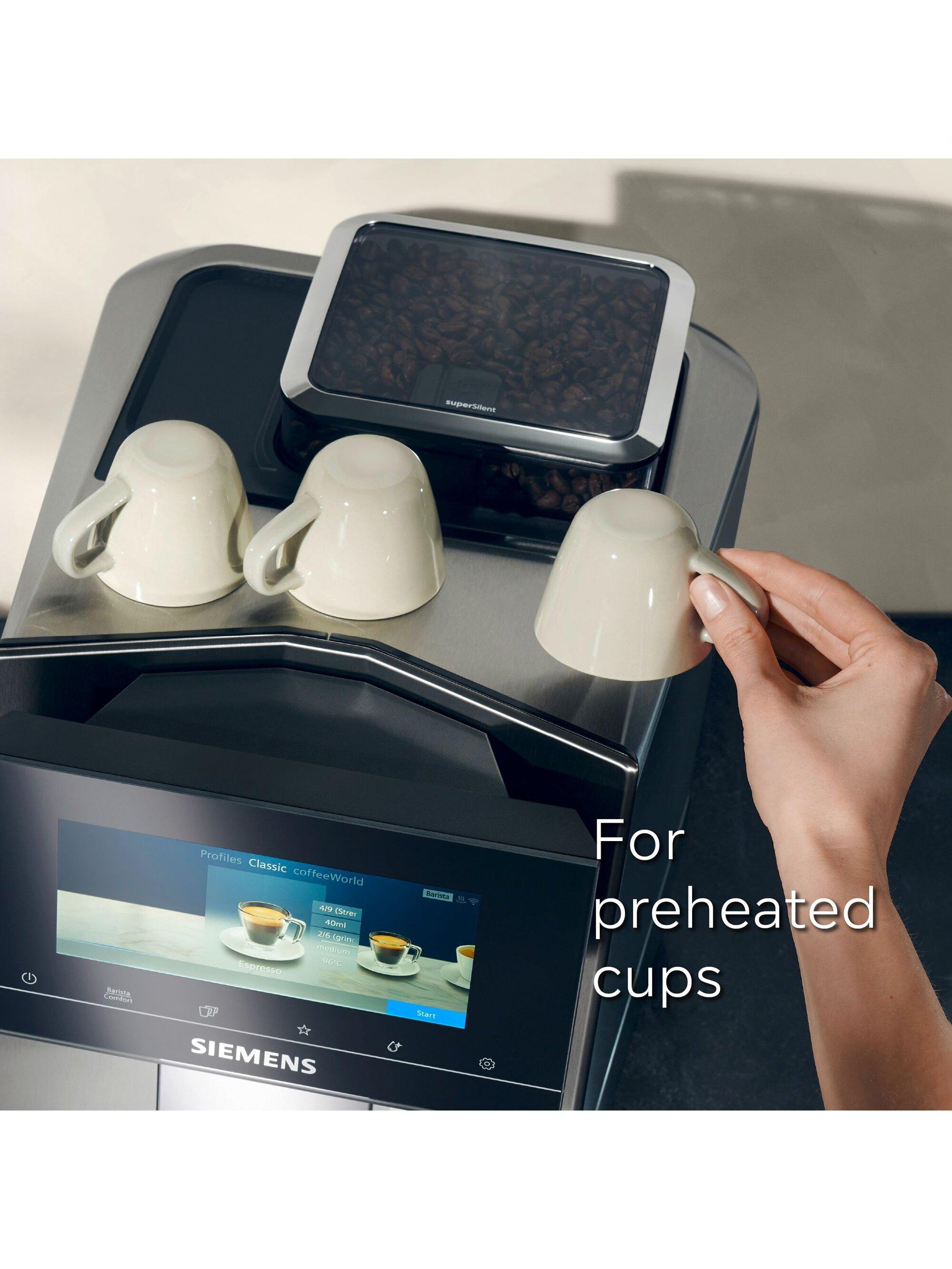 Siemens EQ900 fully automatic coffee machine stainless steel, UK version