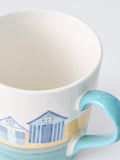 John Lewis Beach Hut blue stoneware mug 330ml, UK version