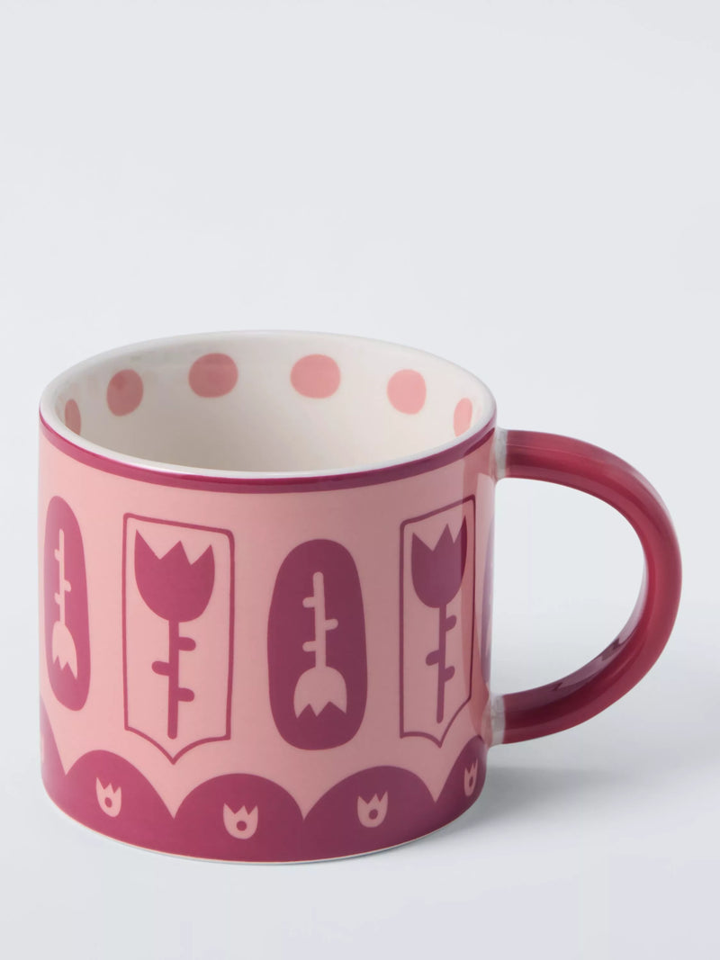 John Lewis stoneware mug pink 385ml, UK version