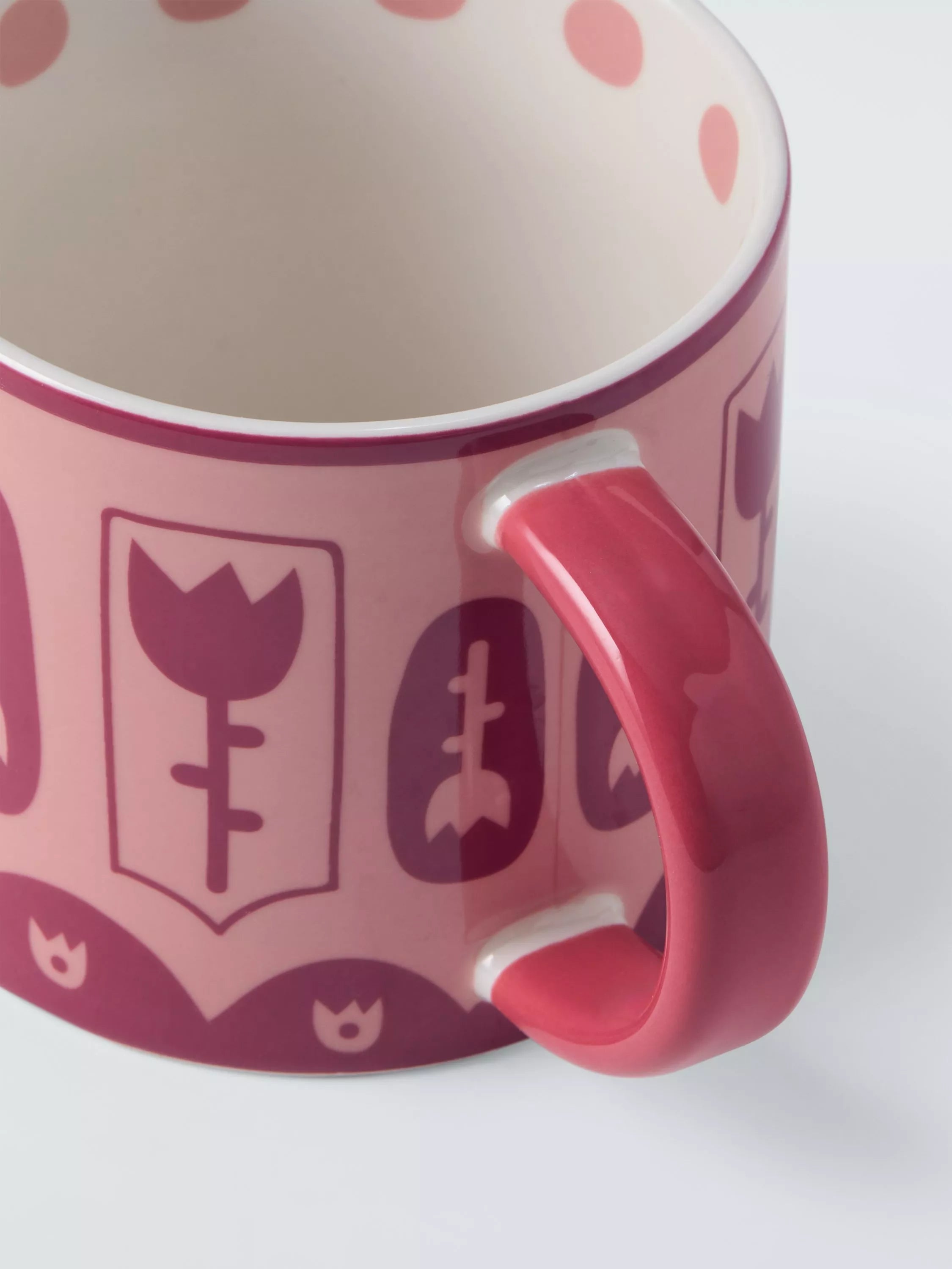 John Lewis stoneware mug pink 385ml, UK version